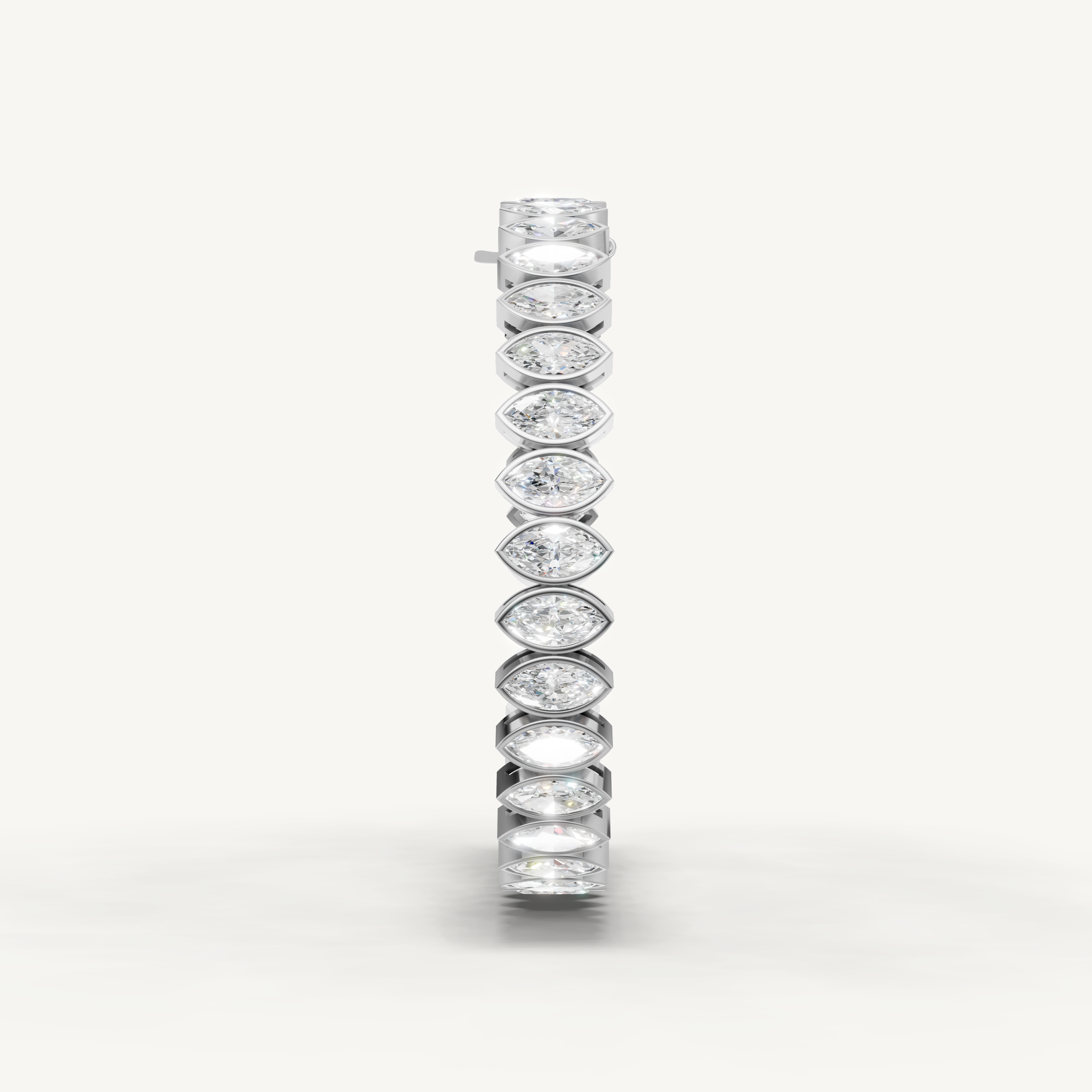 Marquise Lab Grown Diamond Tennis Bracelet in 14K Yellow Gold