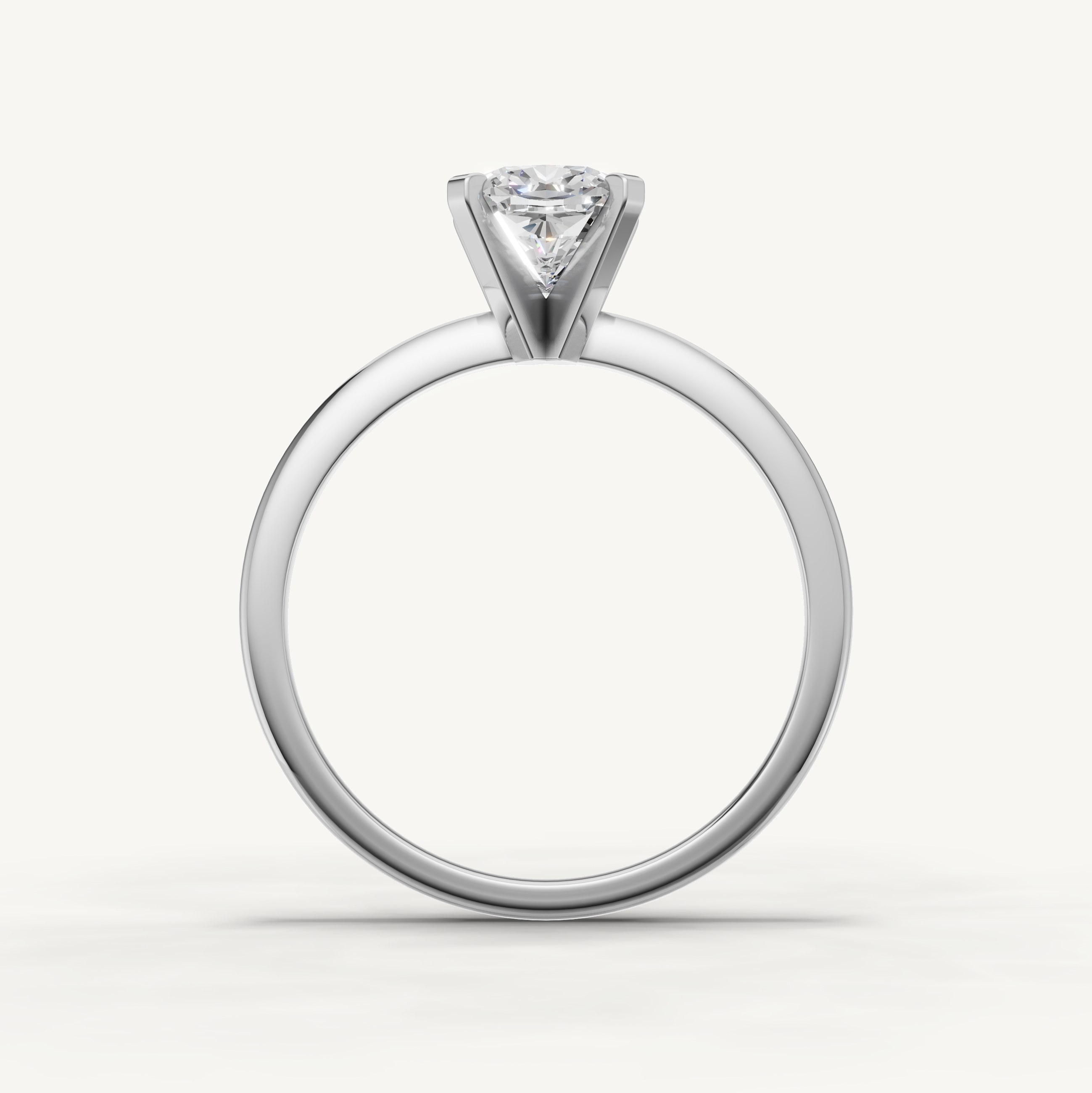Elegant cushion cut diamond ring in white gold by Raul Diamonds