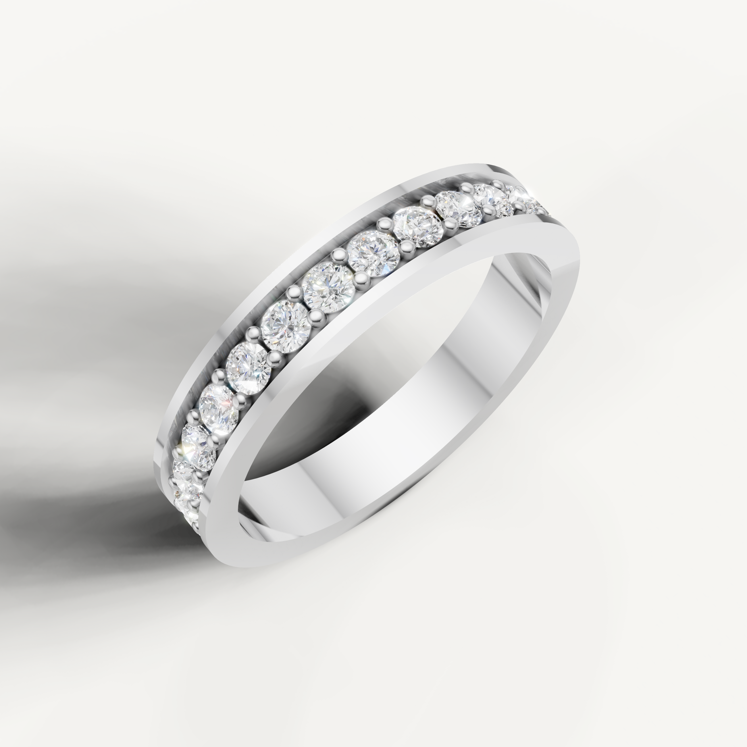 White gold eternity style diamond wedding ring for women by Raul Diamonds