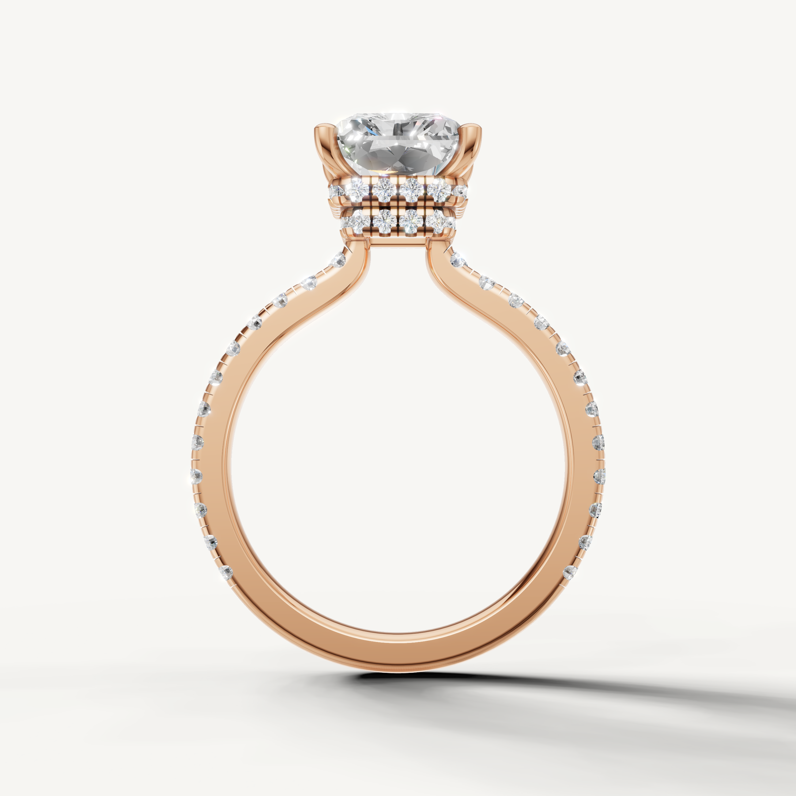 Rose Gold Radiant Brilliant Lab Grown Diamond Ring for Women – Raul Diamonds
