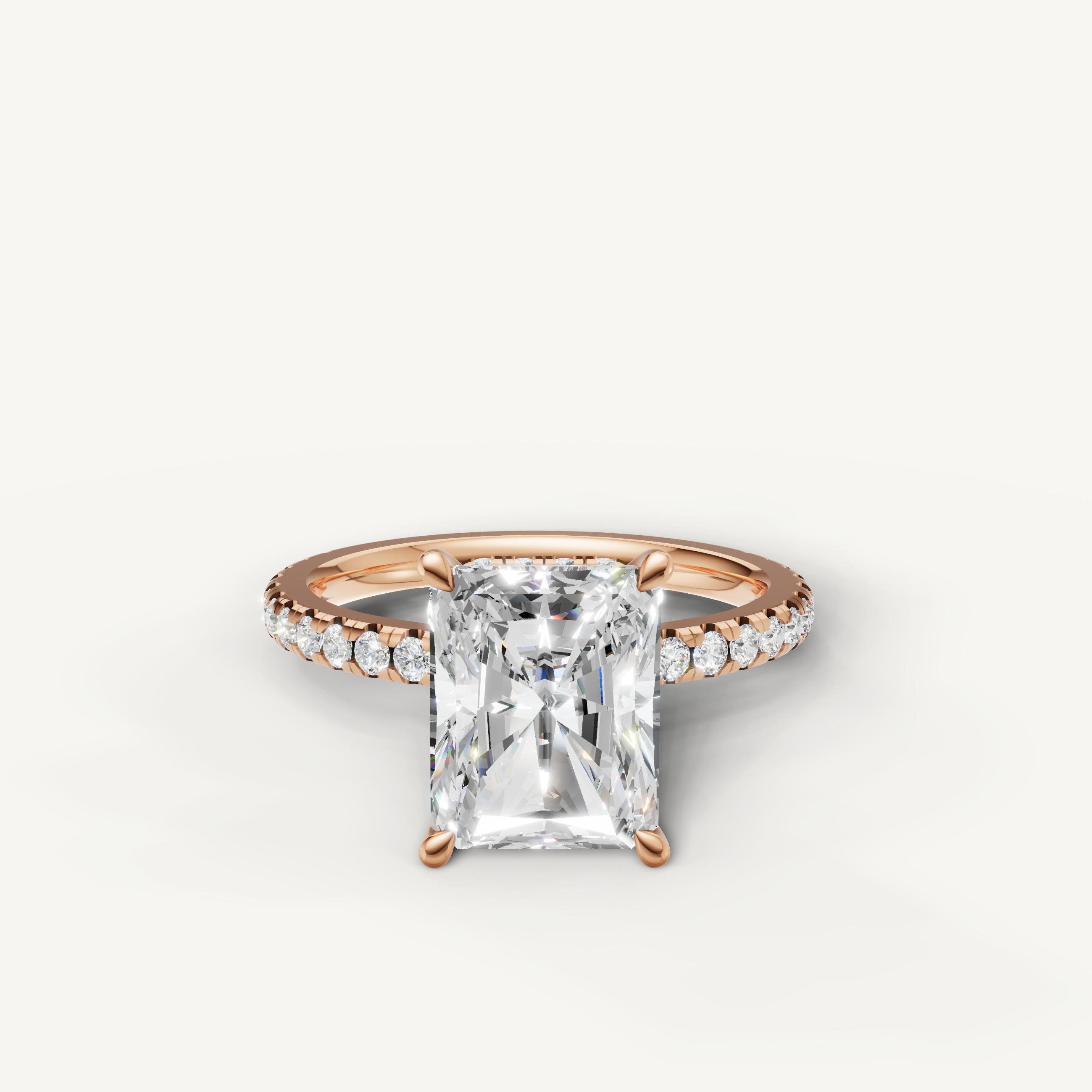 Radiant Cut Lab Grown Diamond Engagement Ring in 14K Rose Gold – Raul Diamonds