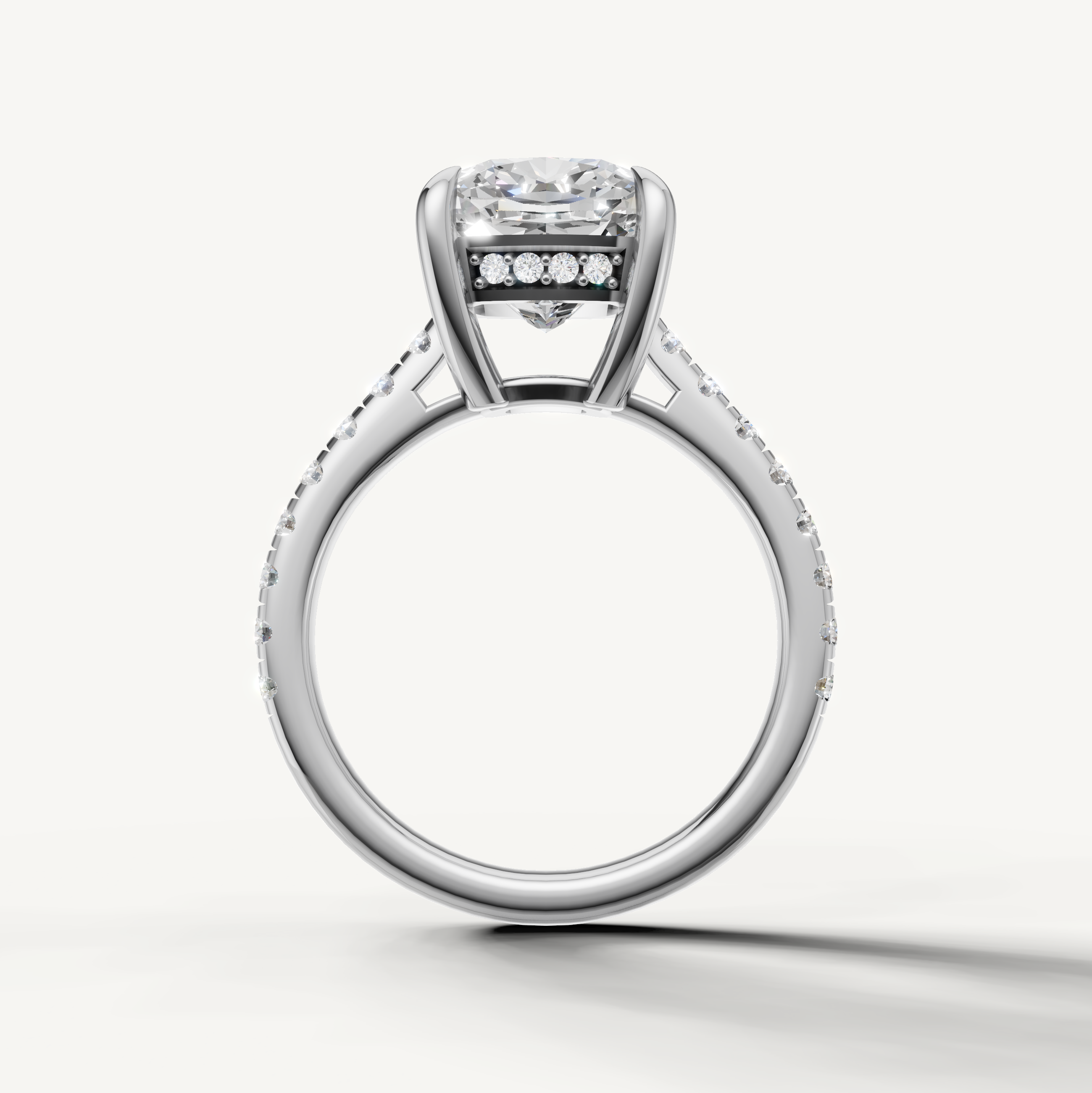 White Gold Cushion Brilliant Lab Grown Diamond Ring for Women – Raul Diamonds