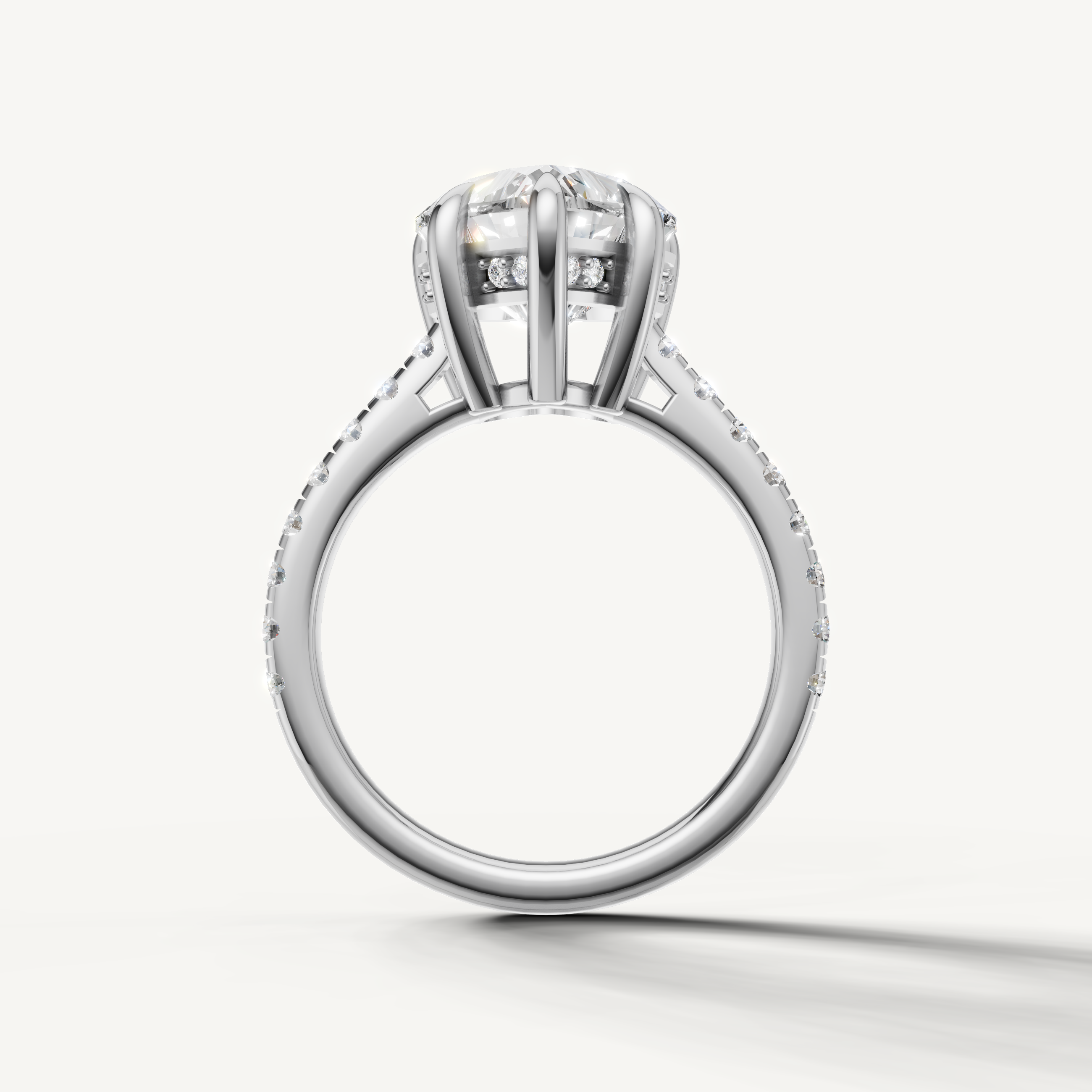 White Gold Heart Shape Diamond Ring for Women – Raul Diamonds