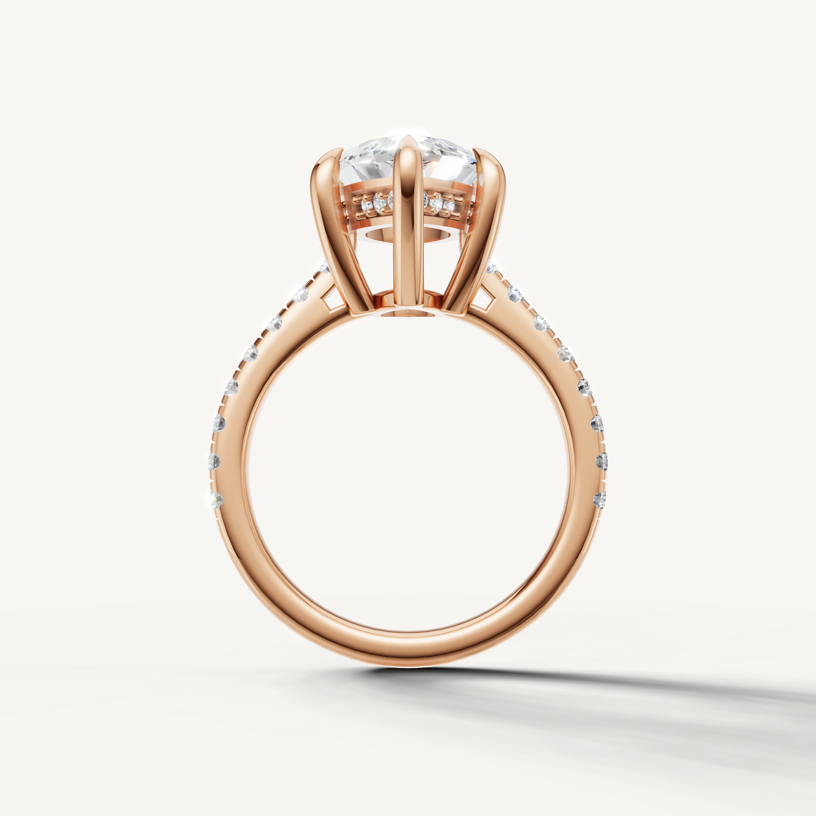 Rose Gold Marquise Brilliant Lab Grown Diamond Ring for Women – Raul Diamonds