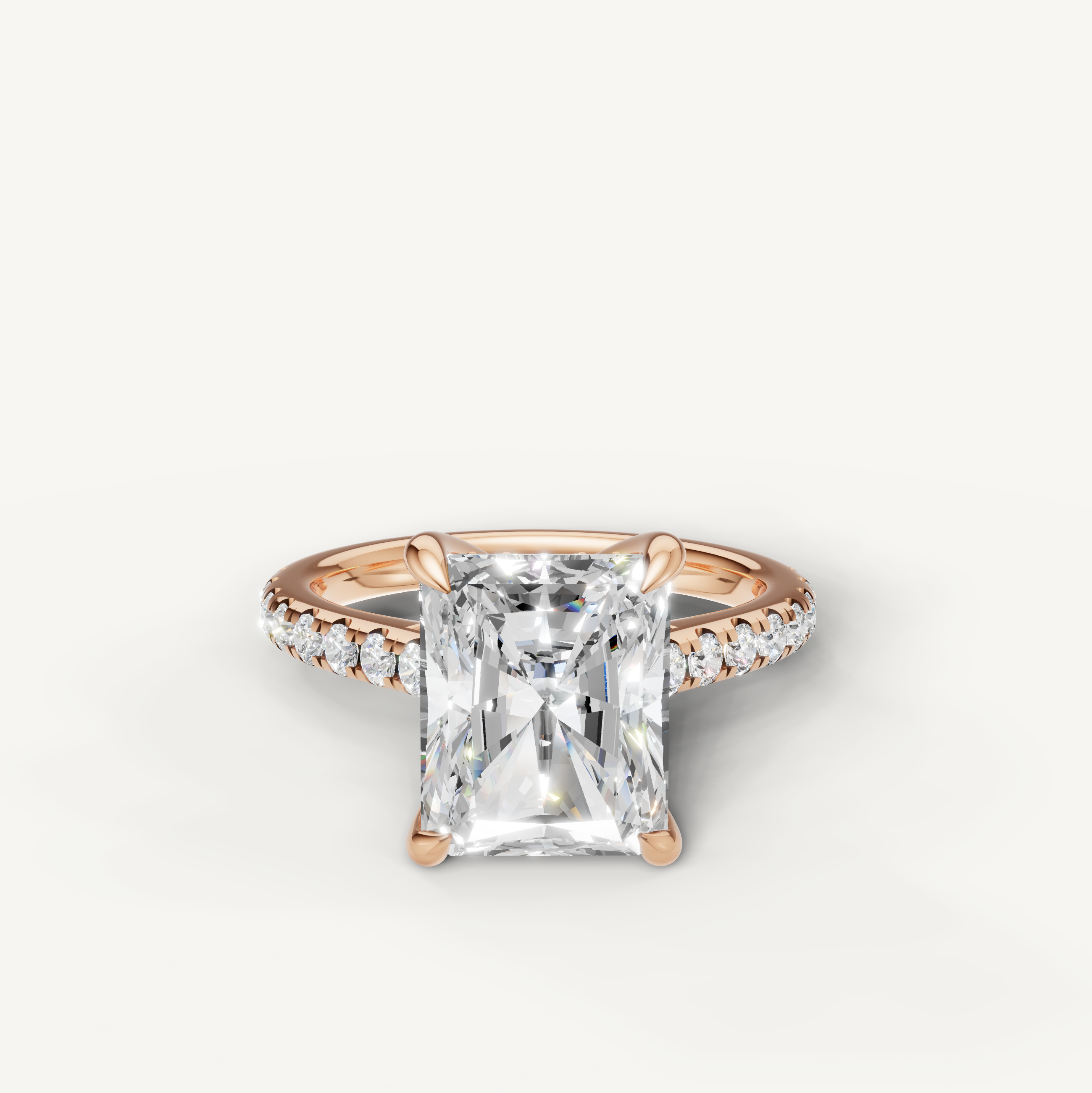 Radiant Cut Lab Grown Diamond Engagement Ring in 14K Rose Gold – Raul Diamonds