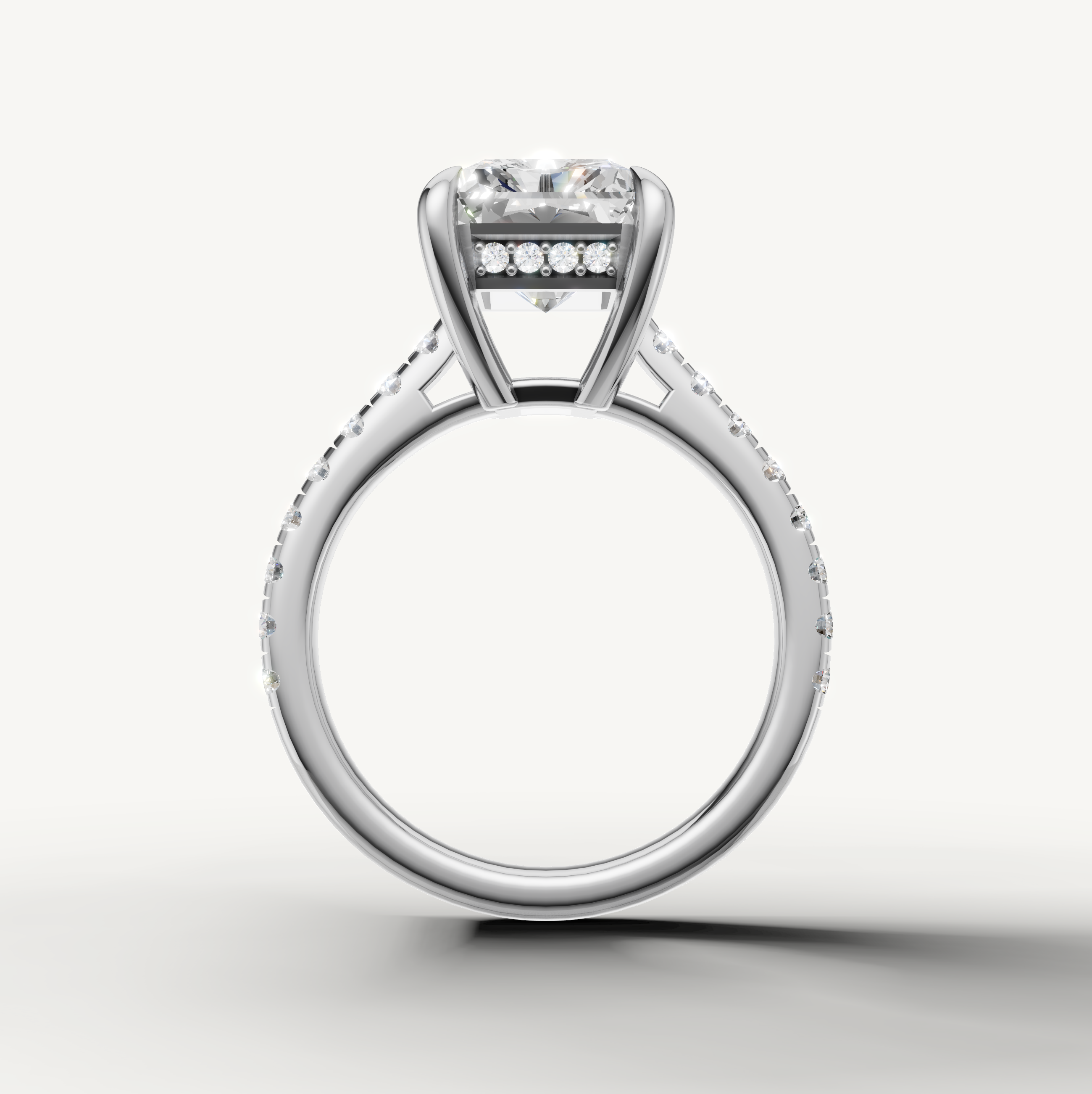 White Gold Radiant Diamond Ring for Women – Raul Diamonds