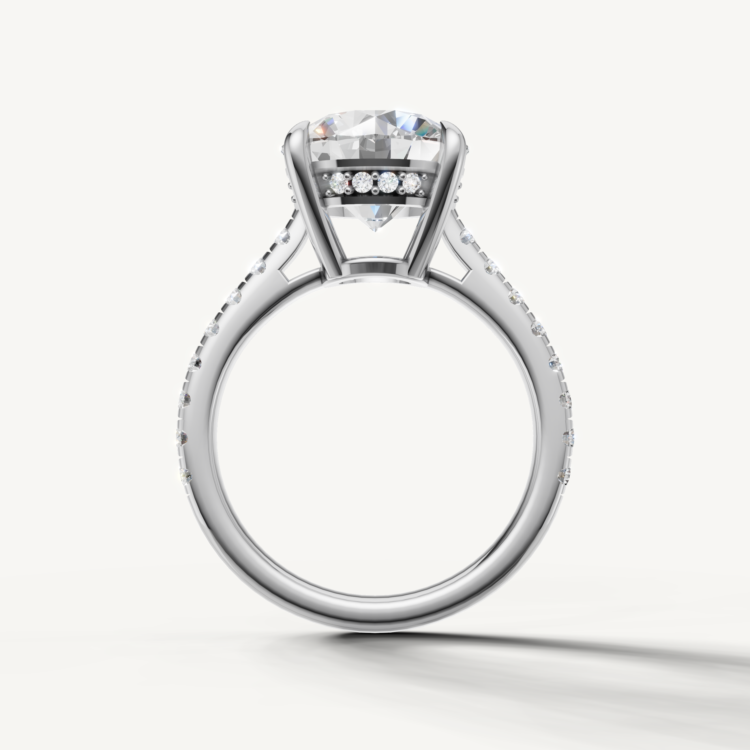 White Gold Round Diamond Ring for Women – Raul Diamonds