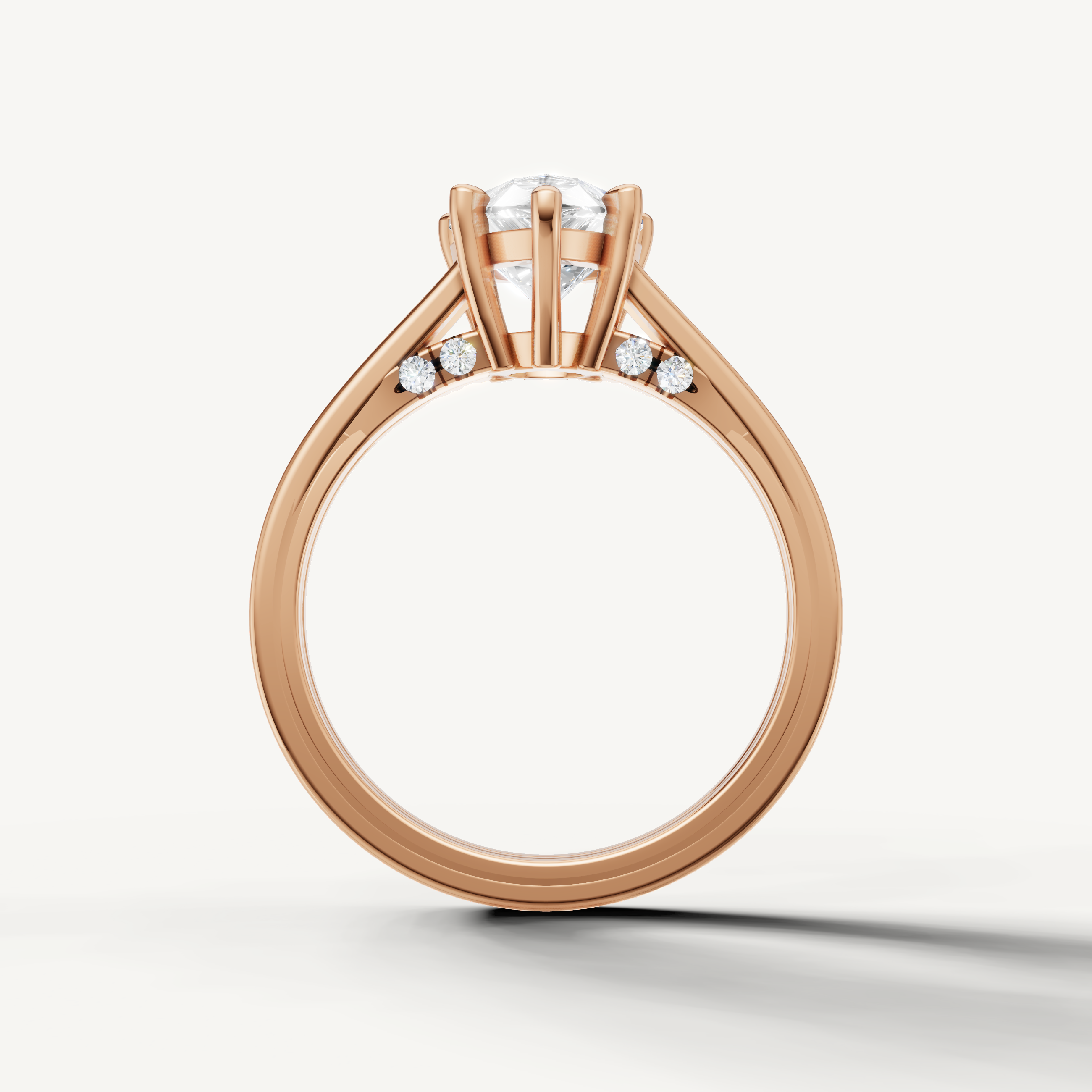 Pear Cut Lab Grown Diamond Engagement Ring in 14K White Gold – Raul Diamonds