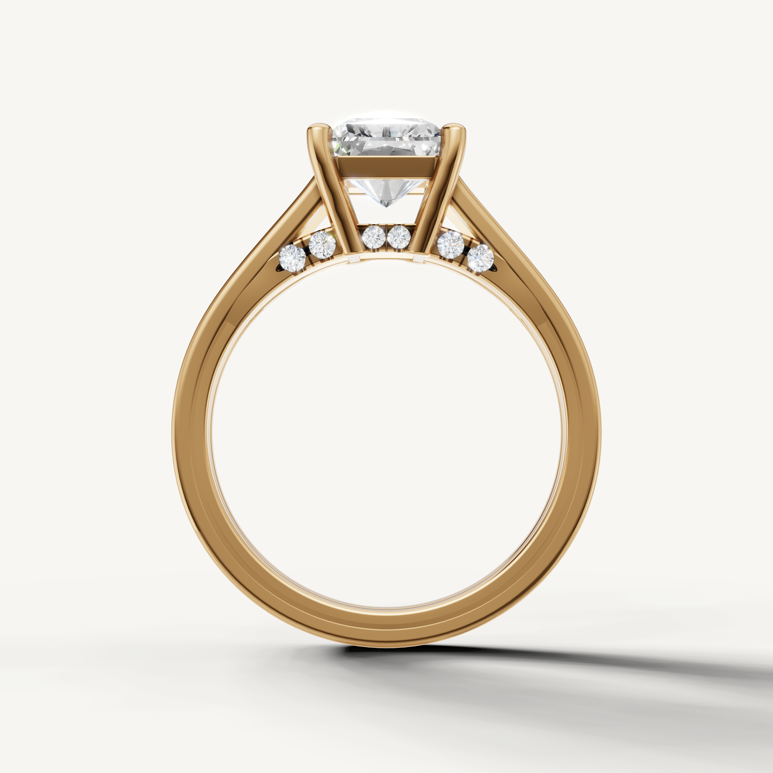 Elegant Radiant Shape Lab Grown Diamond Ring with Open Split Shank – Raul Diamonds