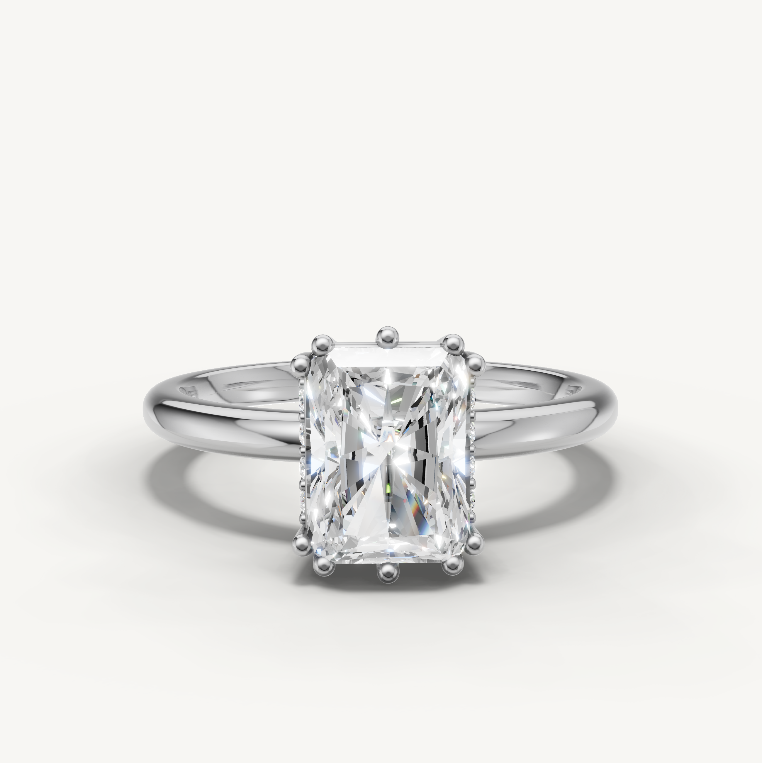 14K White Gold Radiant Lab Diamond Solitaire Ring for Women – Raul Diamonds