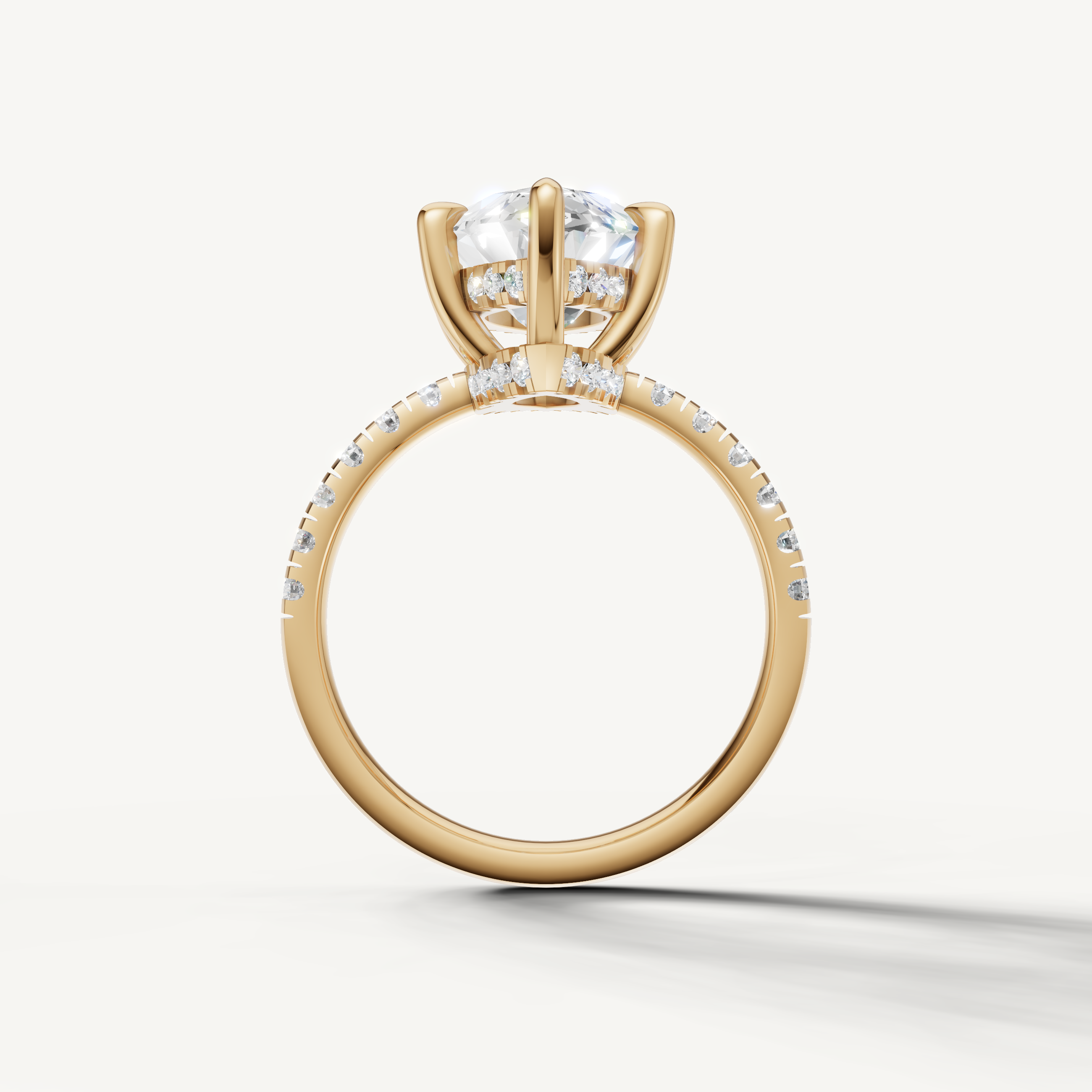 Elegant Marquise Cut Lab Grown Diamond Ring in Yellow Gold – Raul Diamonds
