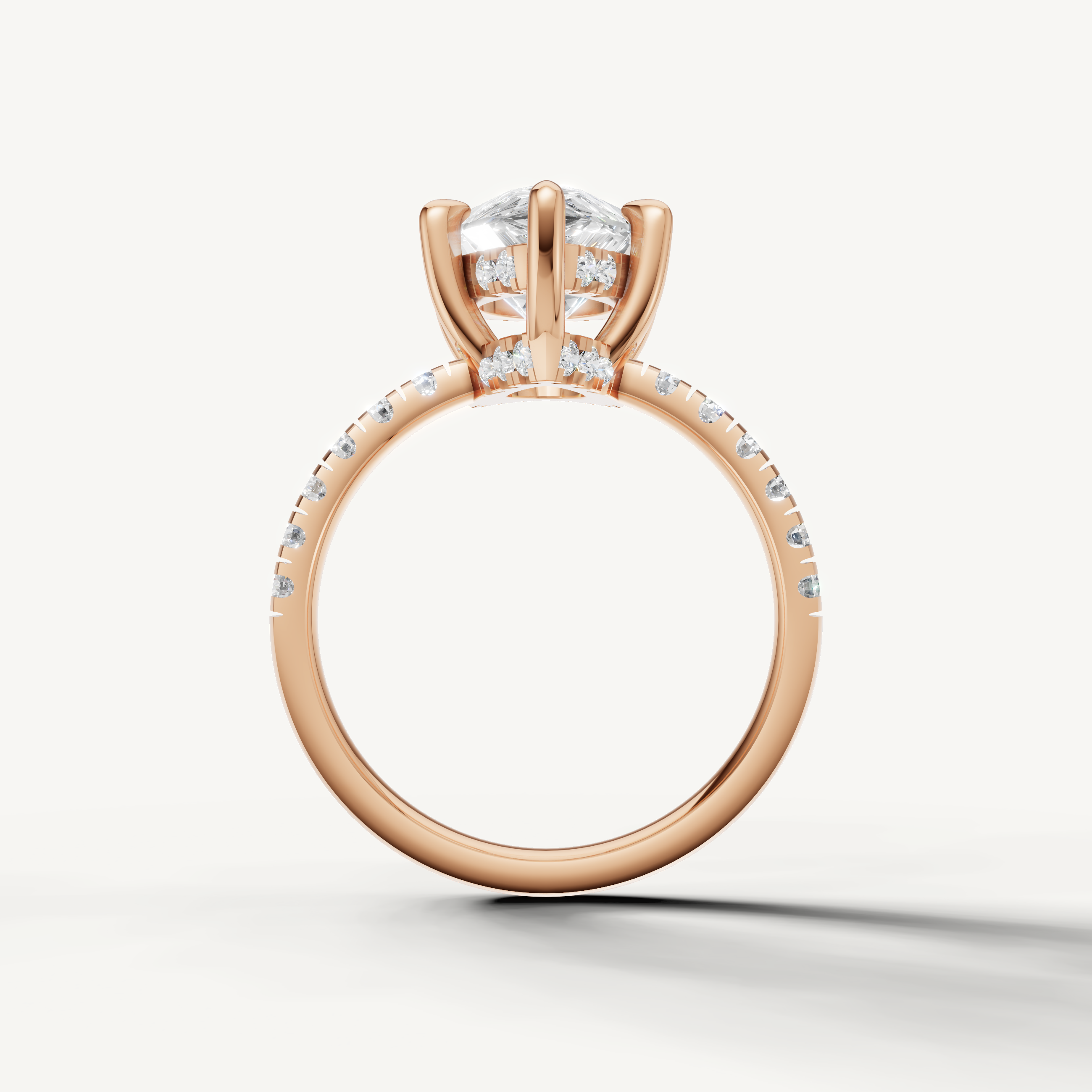 Rose Gold Pear Lab Grown Diamond Solitaire Ring – Raul Diamonds