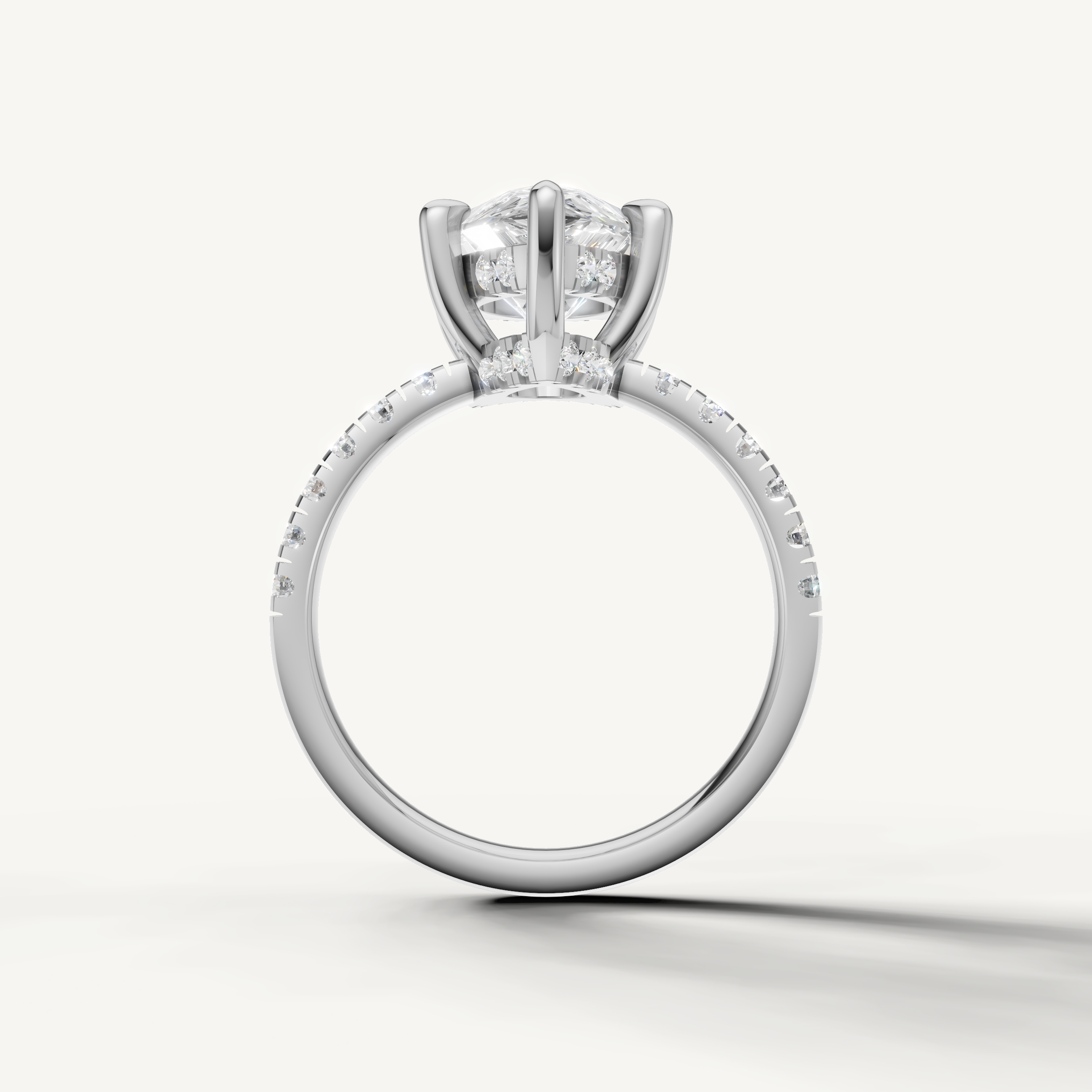 White Gold Pear Lab Grown Diamond Solitaire Ring – Raul Diamonds