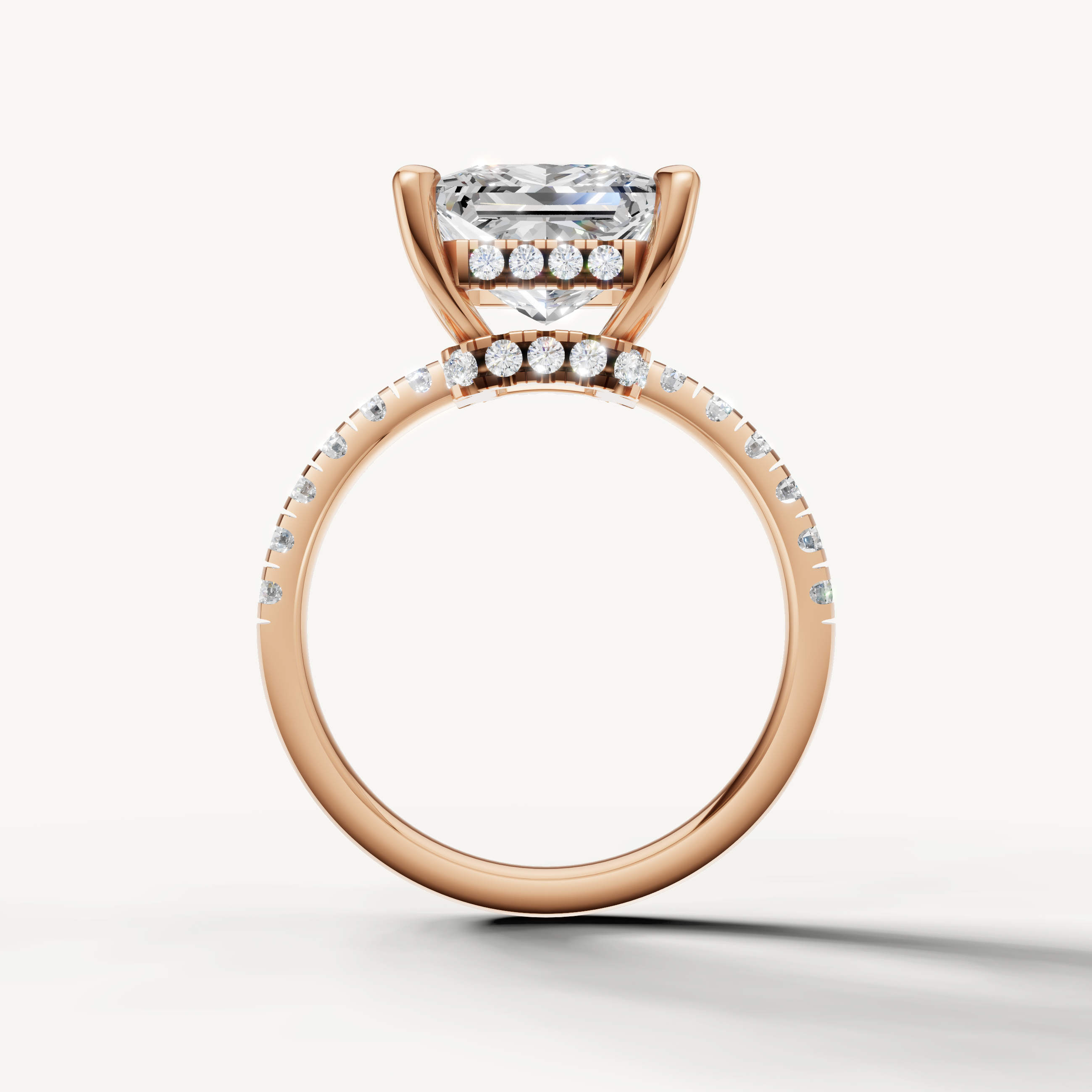Rose Gold Princess Lab Grown Diamond Solitaire Ring – Raul Diamonds