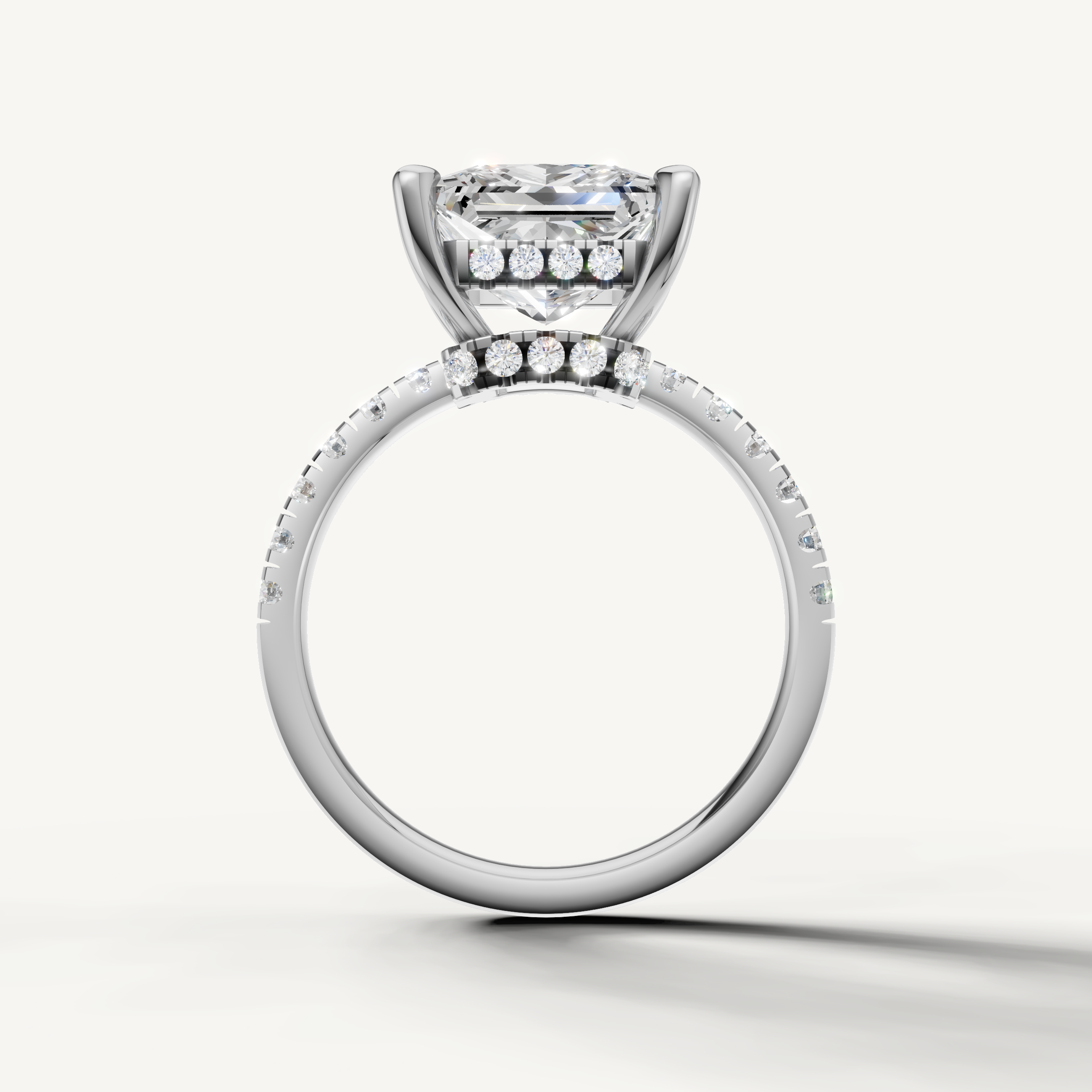 White Gold Princess Lab Grown Diamond Solitaire Ring – Raul Diamonds