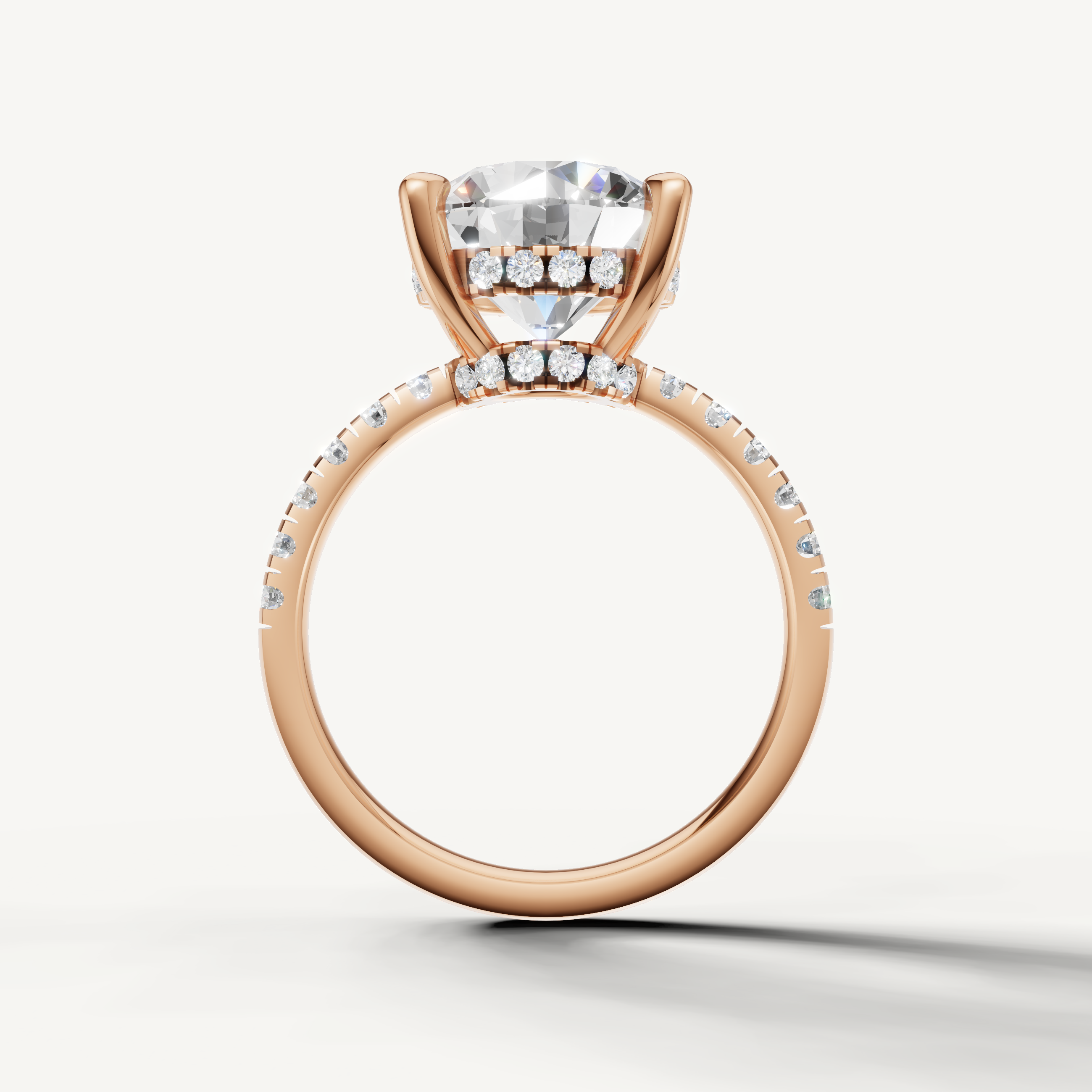Rose Gold Round Lab Grown Diamond Solitaire Ring – Raul Diamonds
