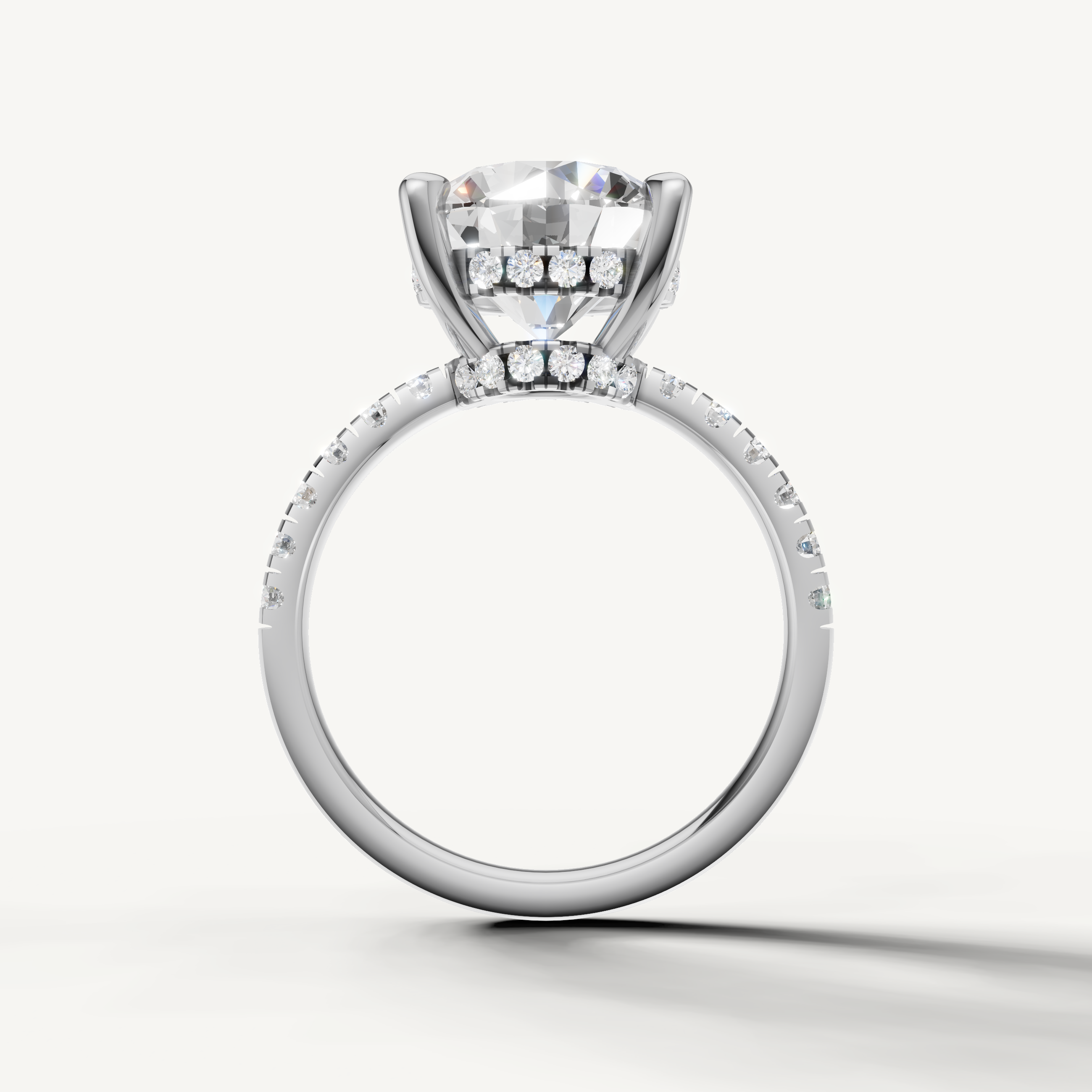White Gold Round Lab Grown Diamond Solitaire Ring – Raul Diamonds