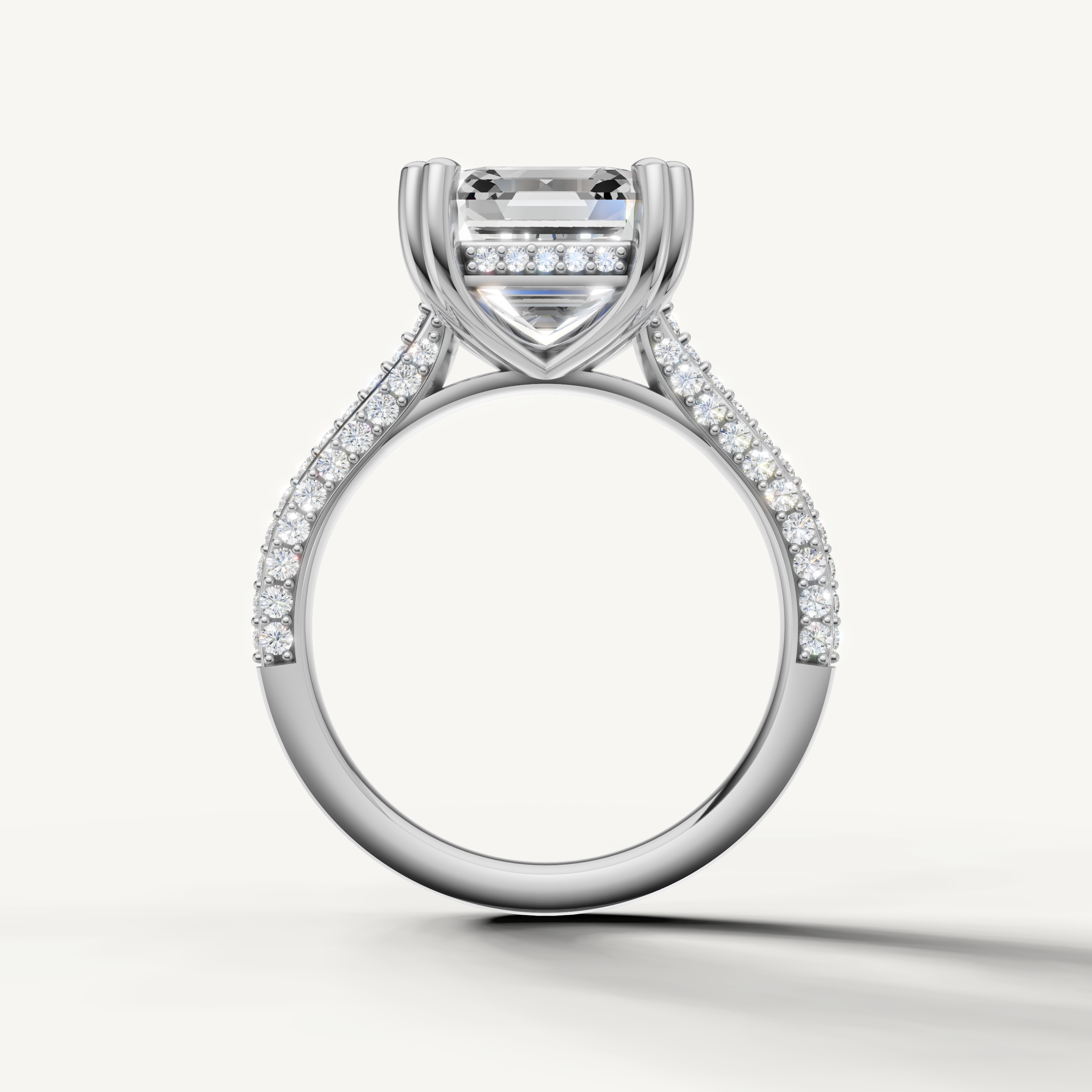 White Gold Asscher Lab Grown Diamond Solitaire Ring – Raul Diamonds