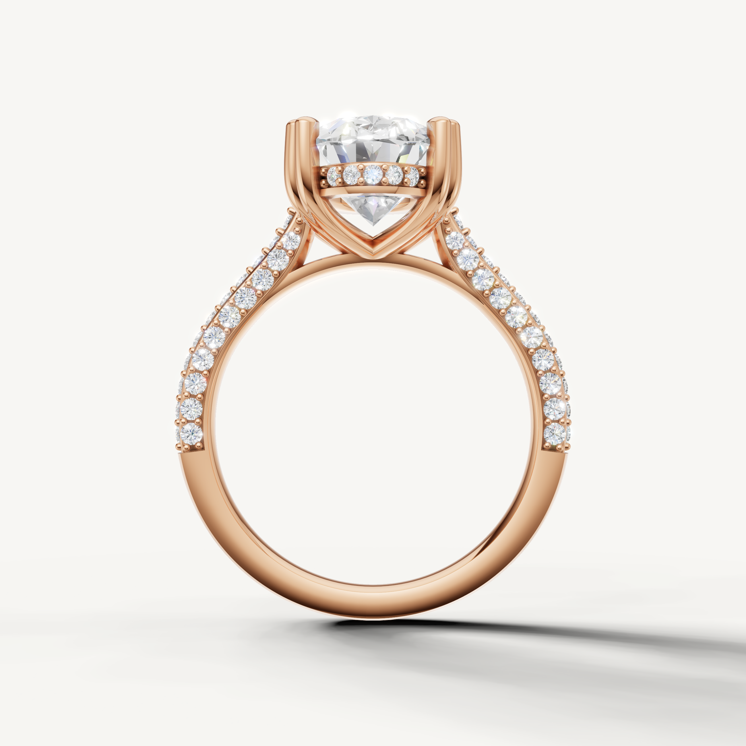 Rose Gold Oval Shape Lab Grown Diamond Ring for Women – Raul Diamonds