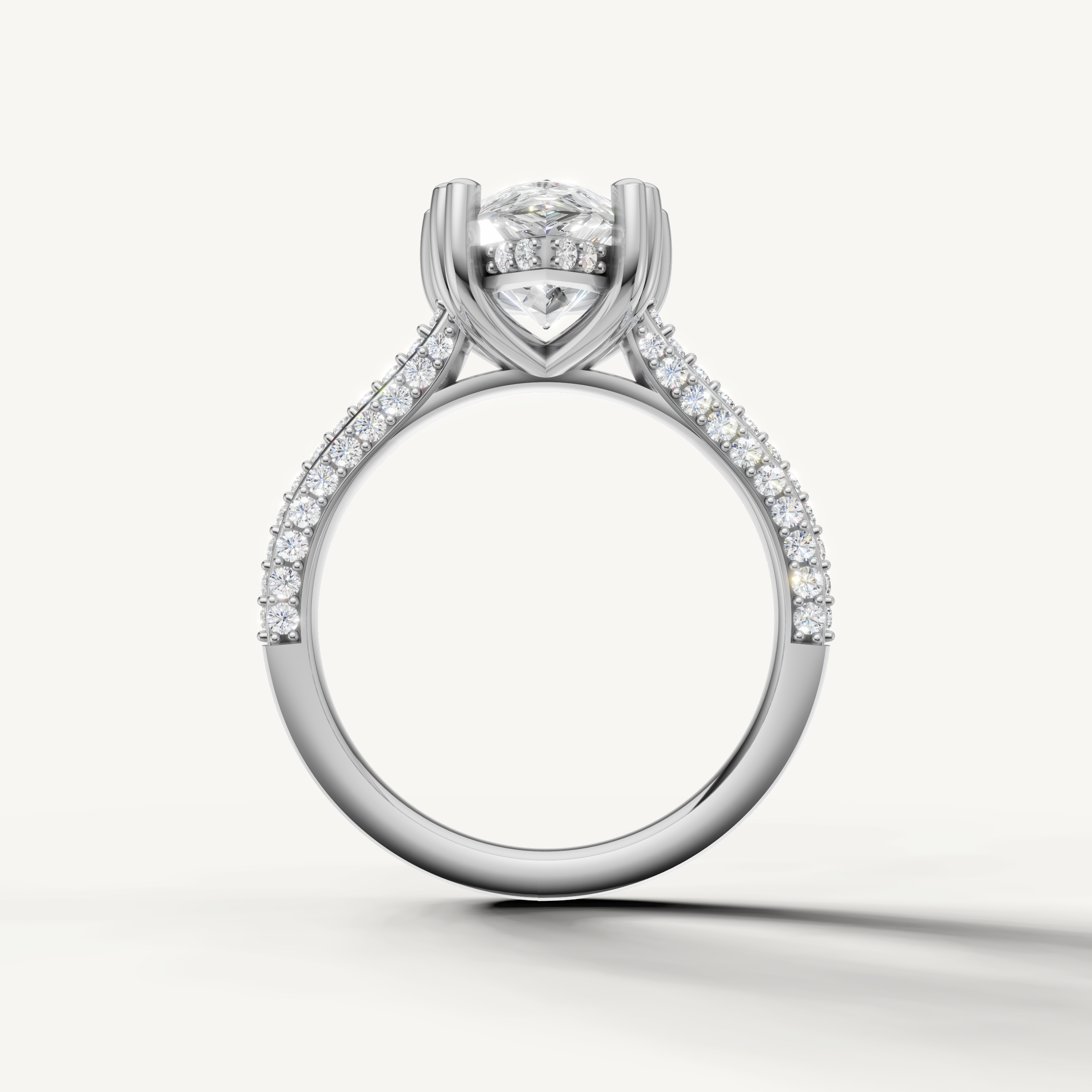 White Gold Pear Shape Lab Grown Diamond Ring for Women – Raul Diamonds