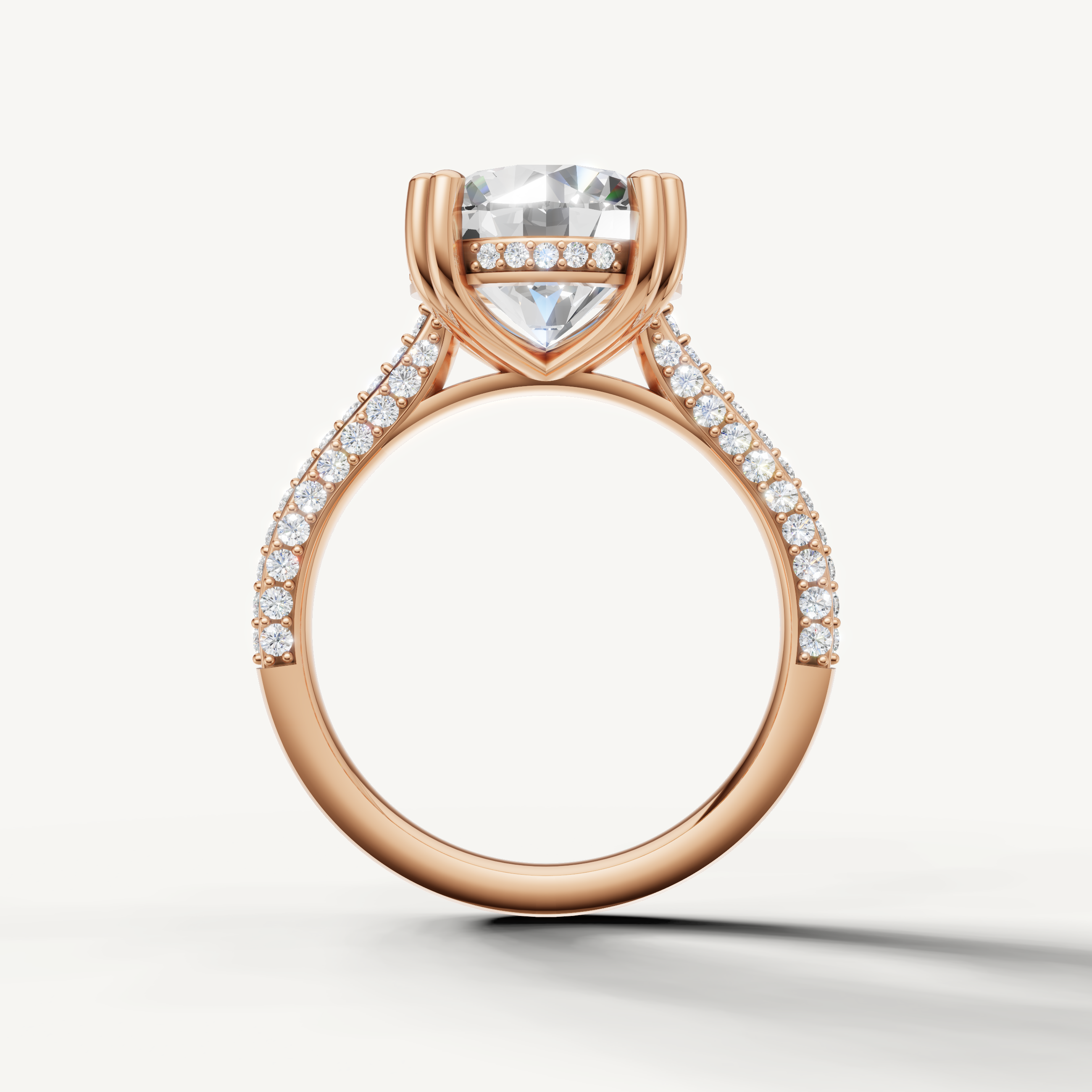 Rose Gold Round Brilliant Lab Grown Diamond Ring for Women – Raul Diamonds