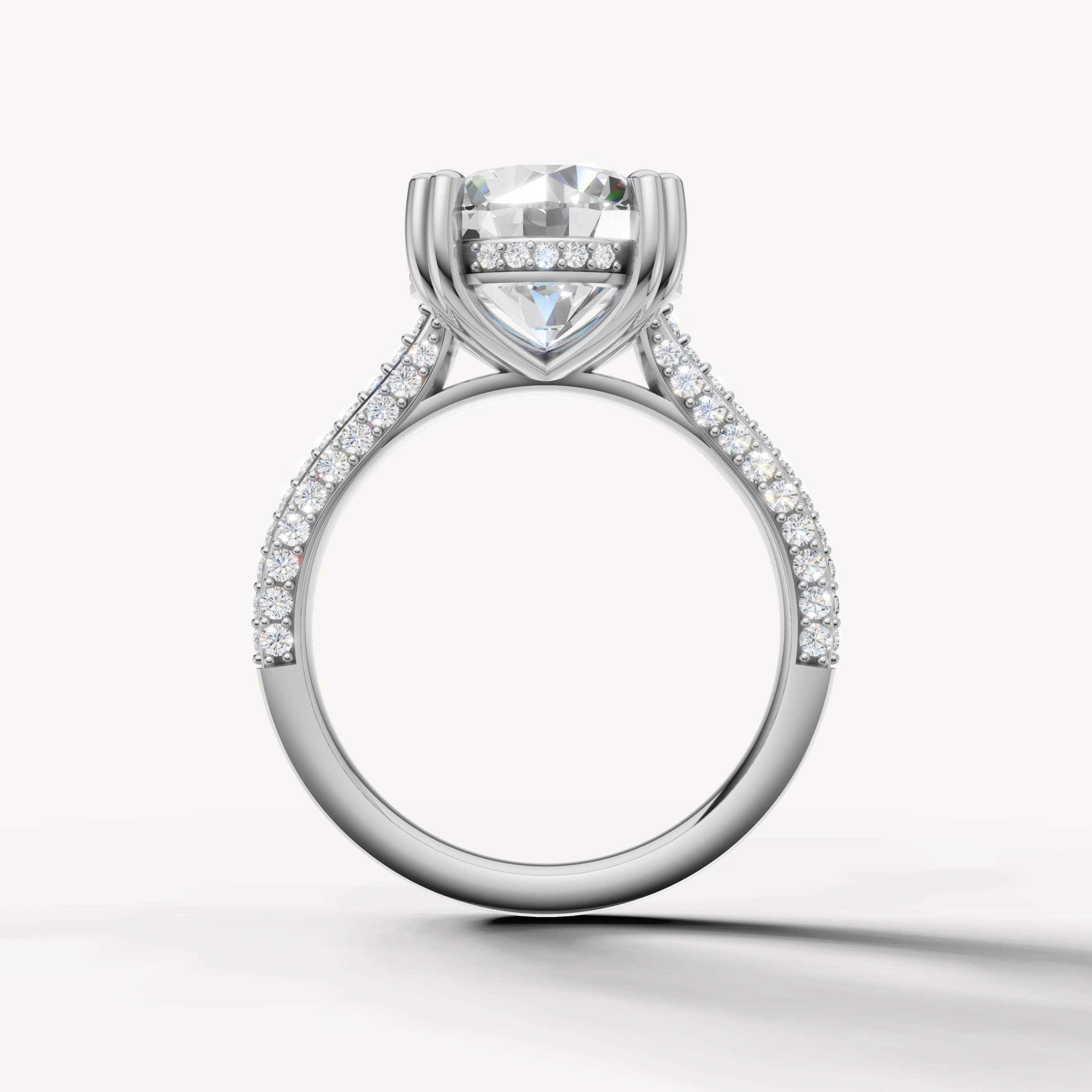 White Gold Round Brilliant Lab Grown Diamond Ring for Women – Raul Diamonds
