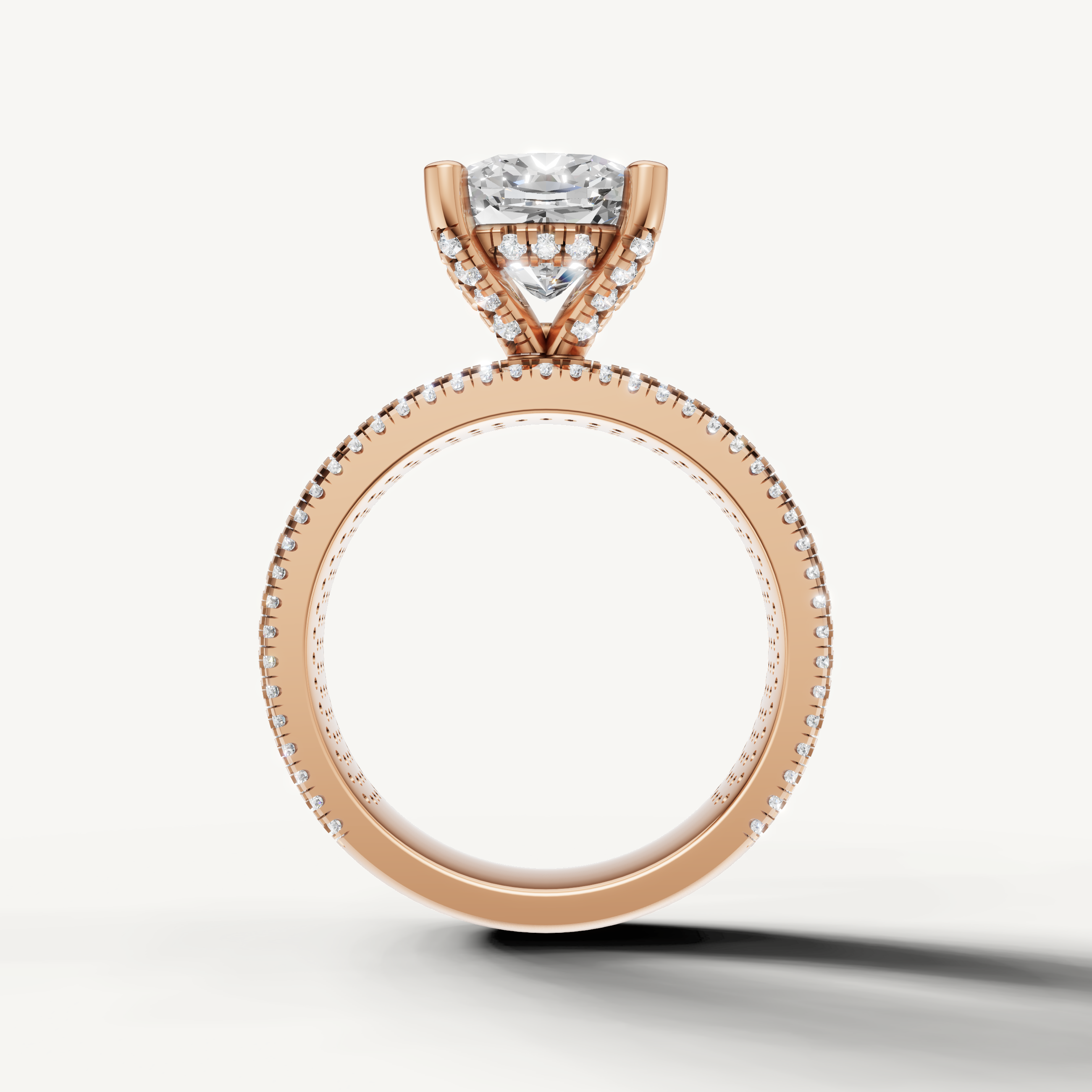 Rose Gold Cushion Brilliant Lab Grown Diamond Ring for Women – Raul Diamonds