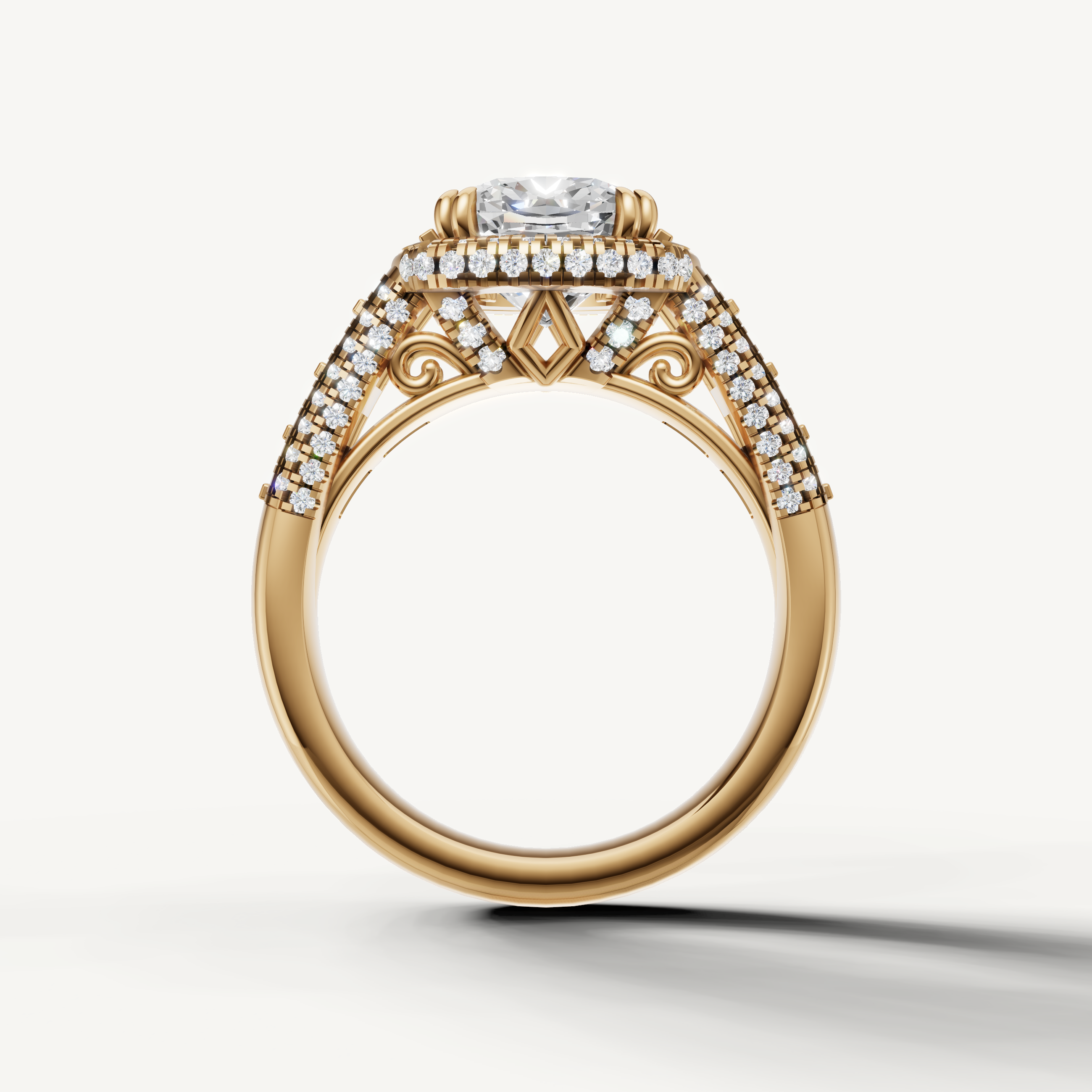 Luxury Asscher Lab Grown Diamond Engagement Ring with Baguette Accents – Raul Diamonds