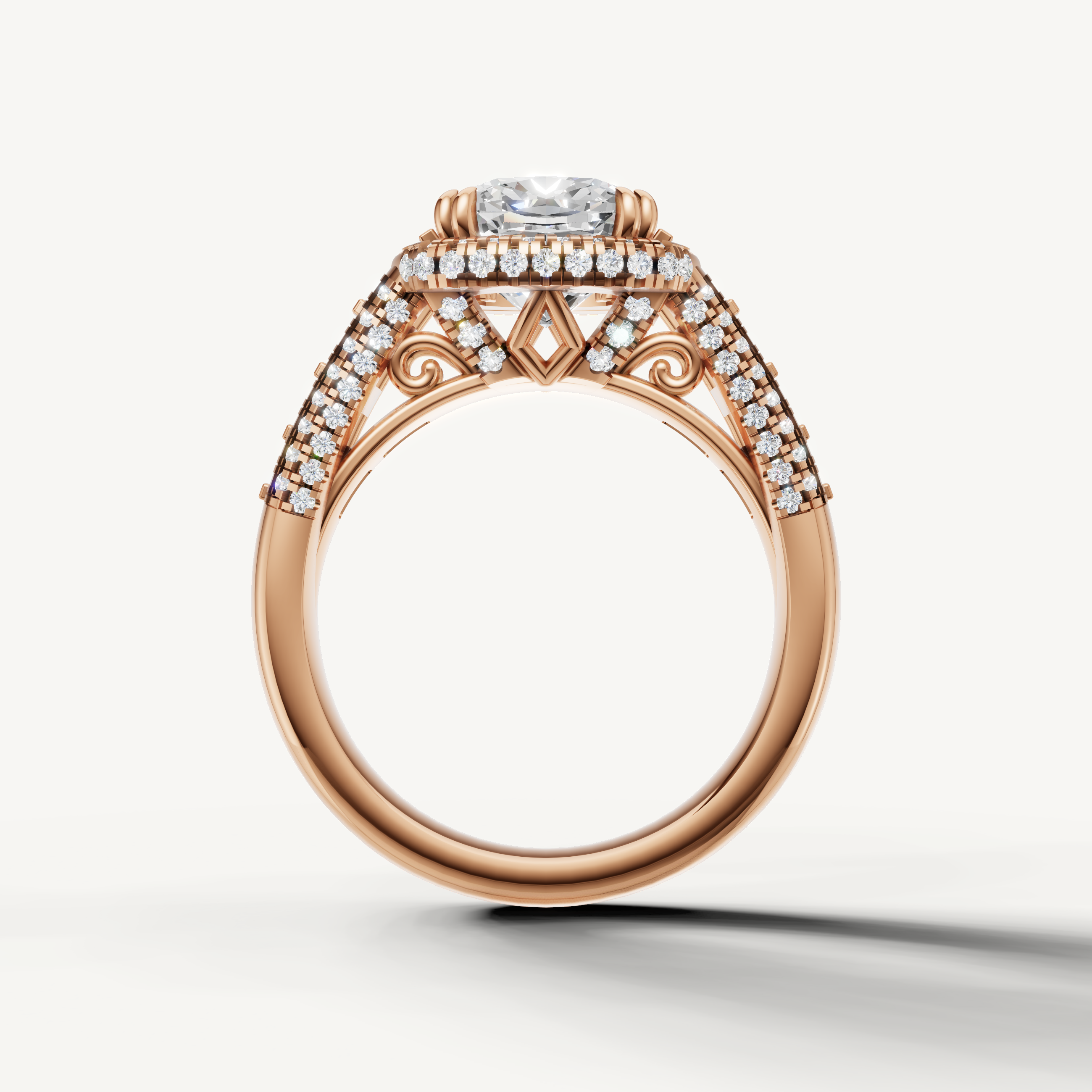 Rose Gold Luxury Asscher Cut Diamond Ring for Women – Raul Diamonds