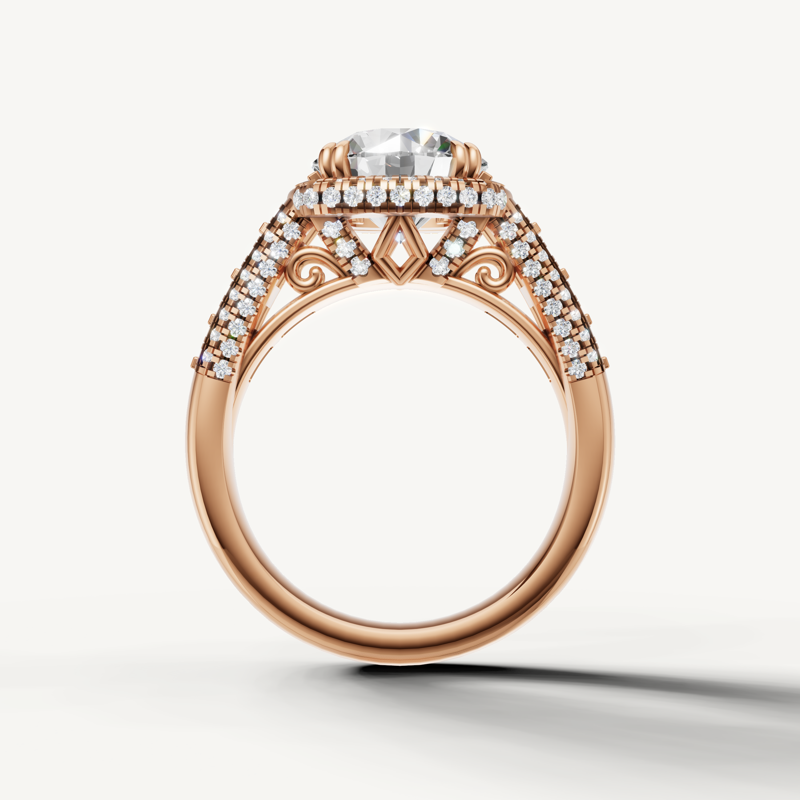 Rose Gold Round Brilliant Lab Grown Diamond Ring for Women – Raul Diamonds