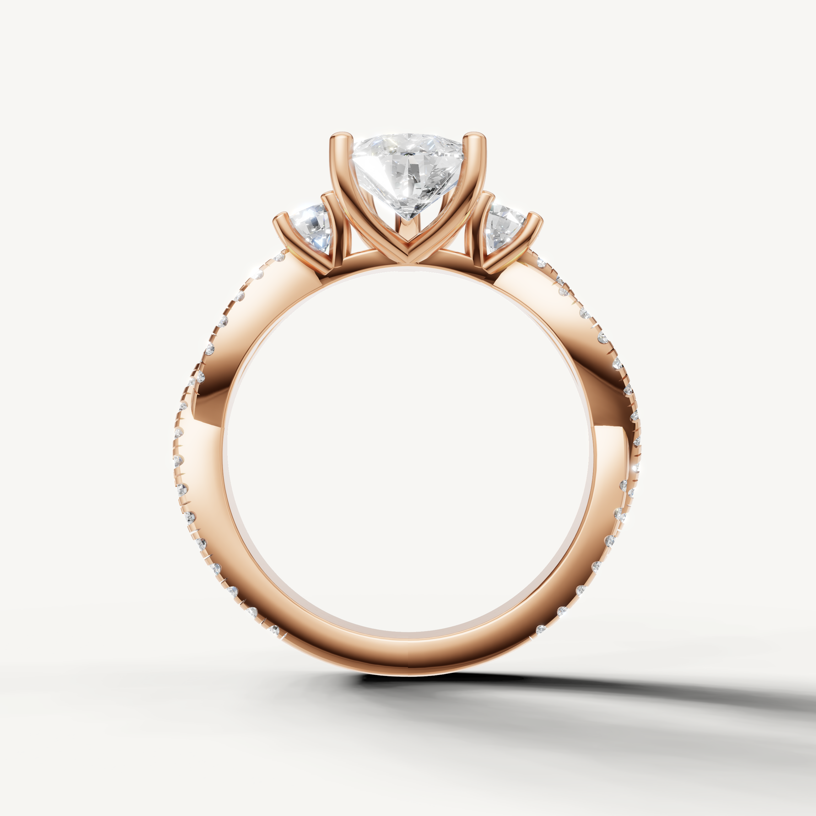 Rose Gold Pear Shape Engagement Ring for Women – Raul Diamonds