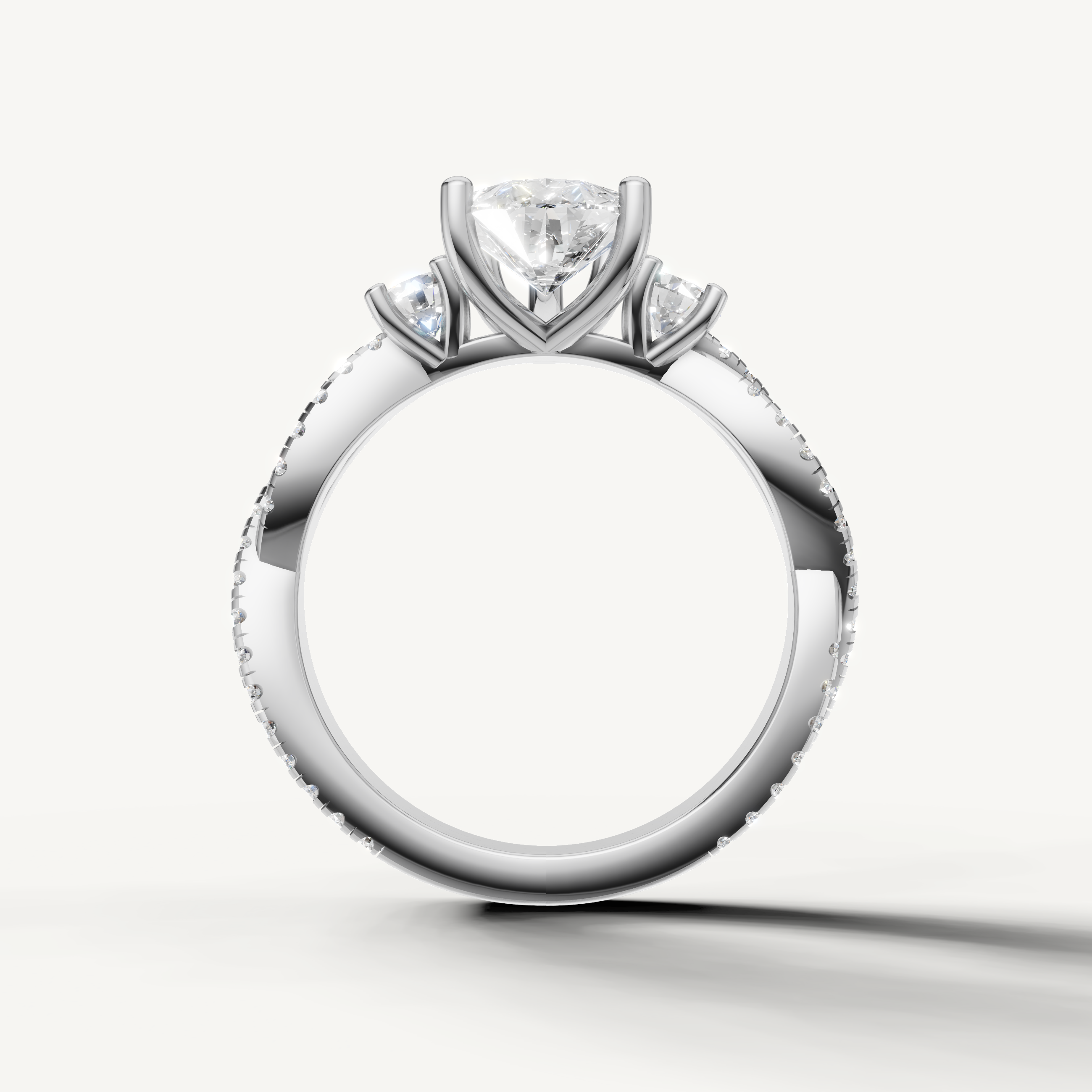 White Gold Pear Shape Lab Grown Engagement Ring for Women – Raul Diamonds