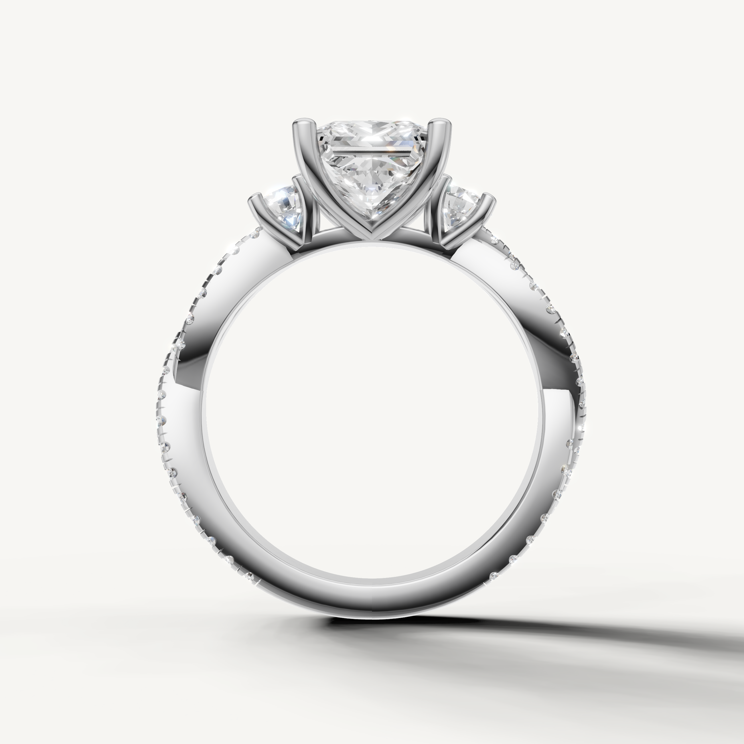 White Gold Princess Shape Lab Grown Engagement Ring for Women – Raul Diamonds