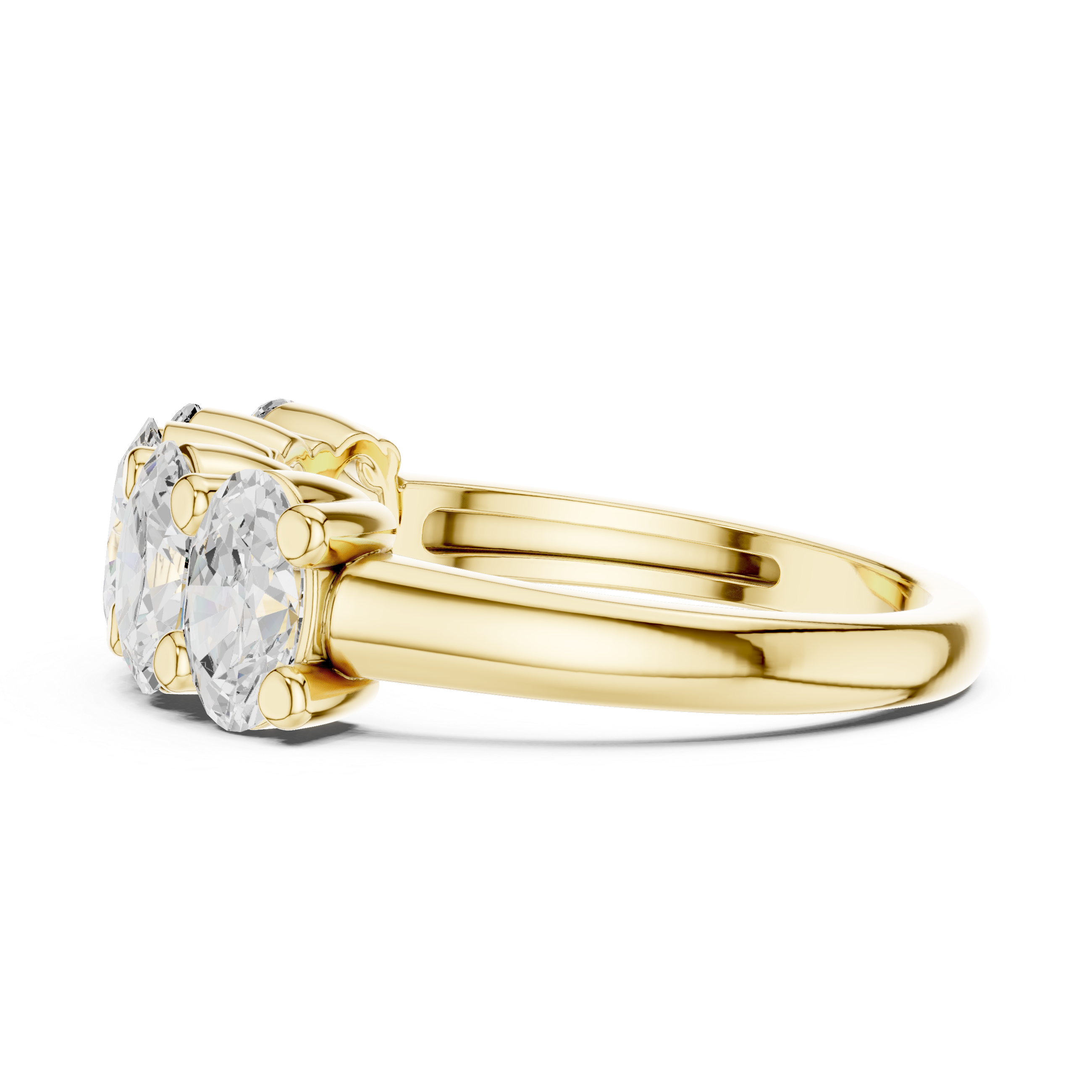 5-Stone Oval Lab Grown Diamond Anniversary Band in 14K Gold