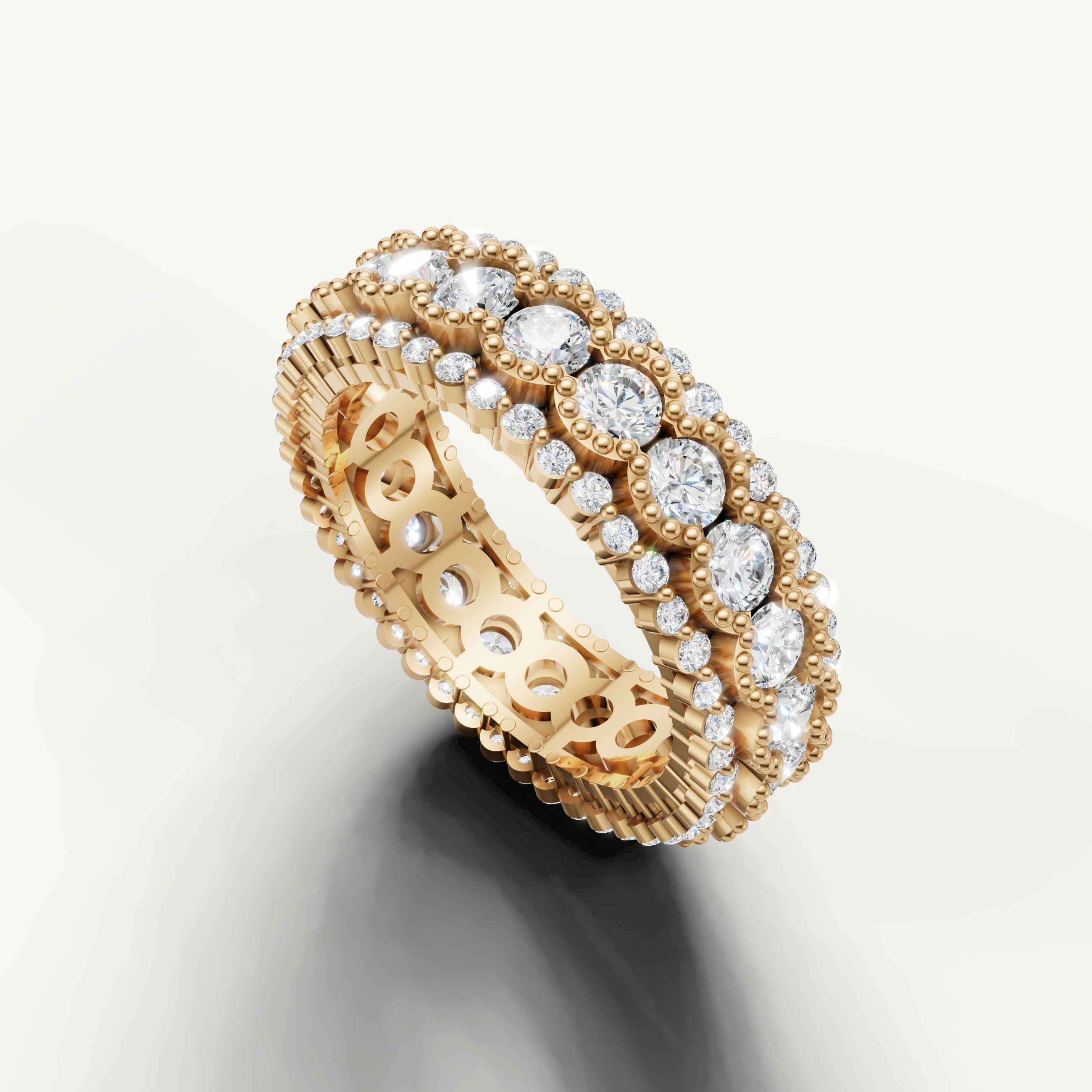 luxurious eternity anniversary band with round brilliant diamonds