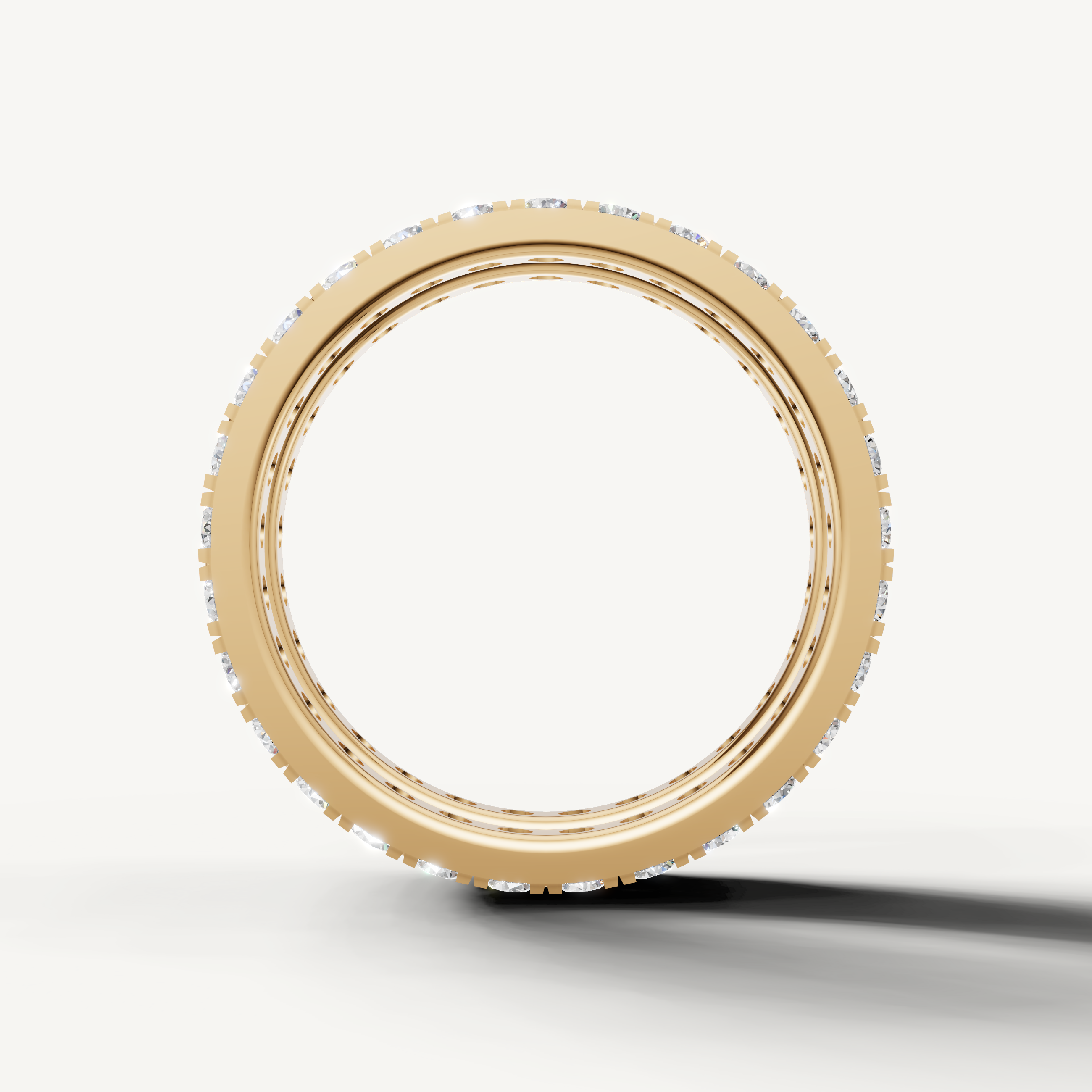 IGI certified diamond eternity ring with alternating baguette and round diamonds