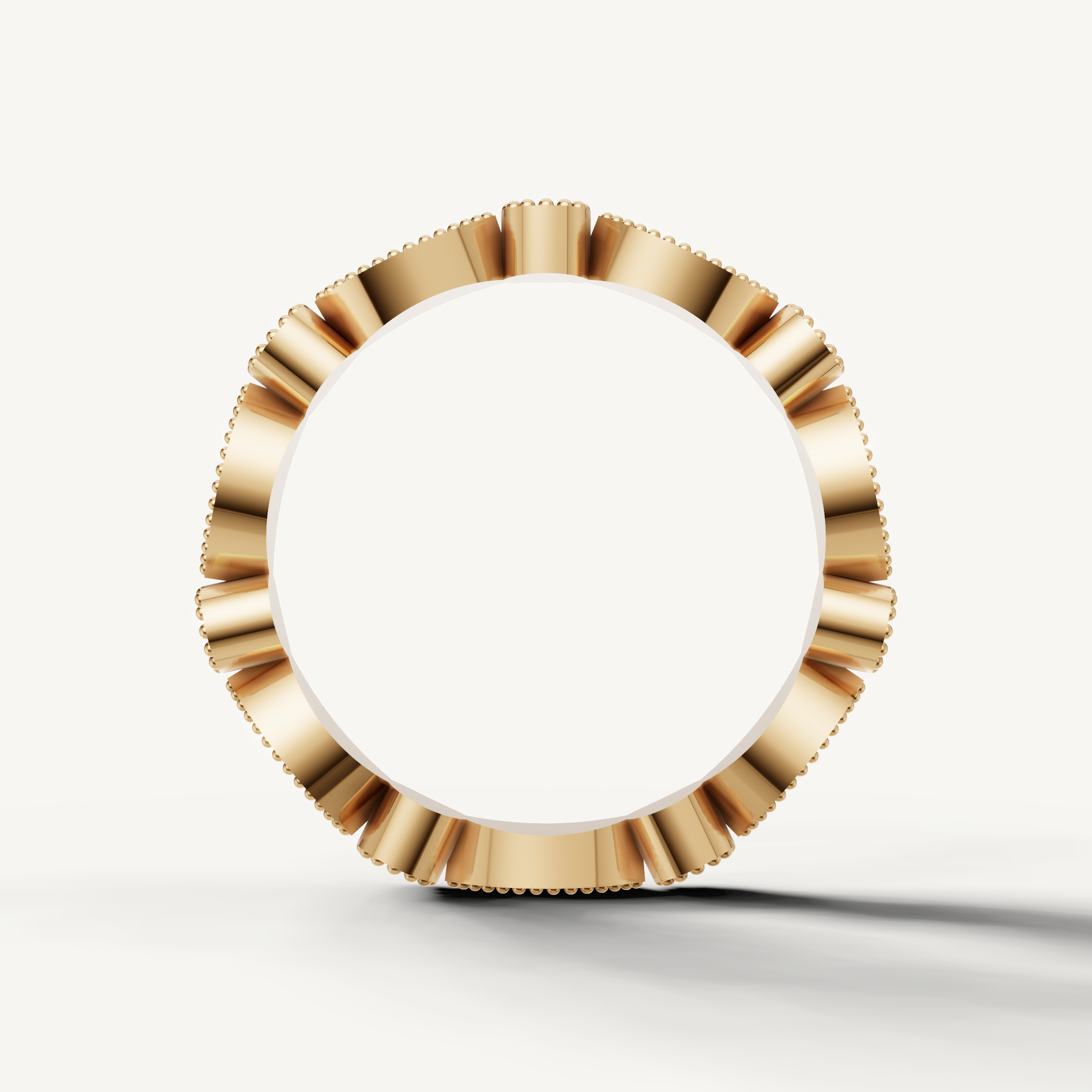IGI certified vintage style diamond band with handcrafted detailing