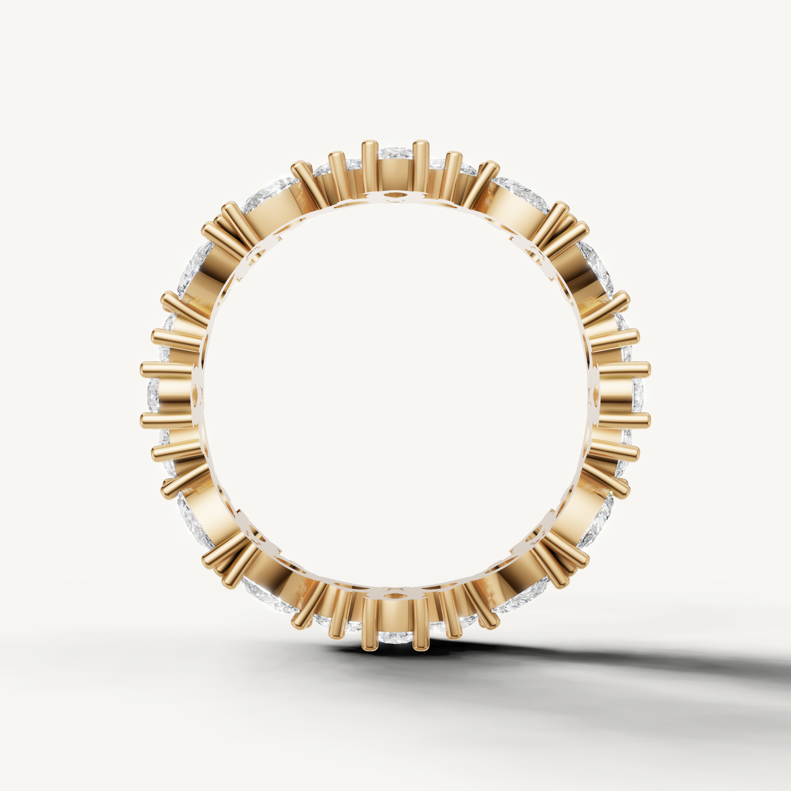 IGI certified lab grown pear diamond eternity ring