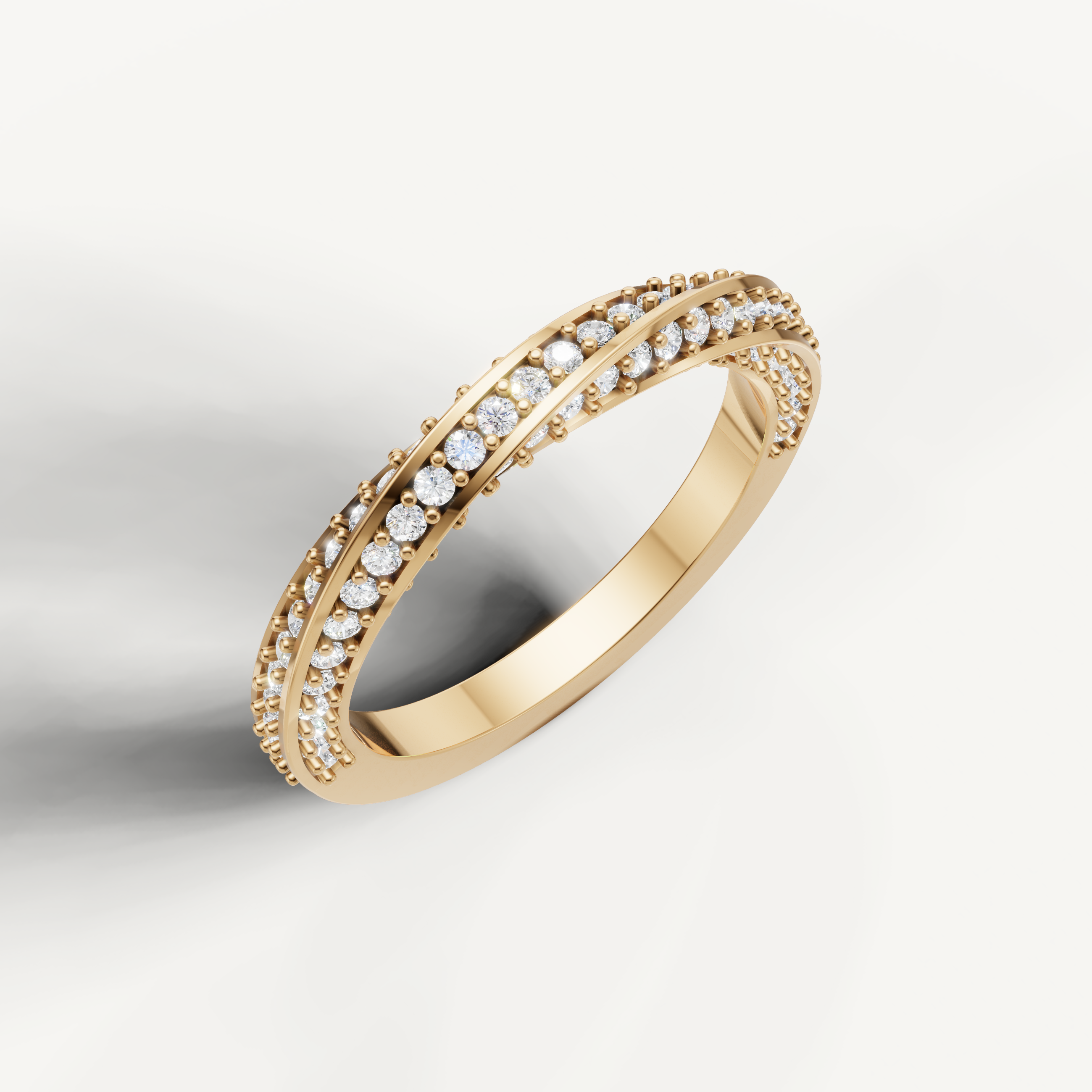 modern twisted diamond band with timeless elegance
