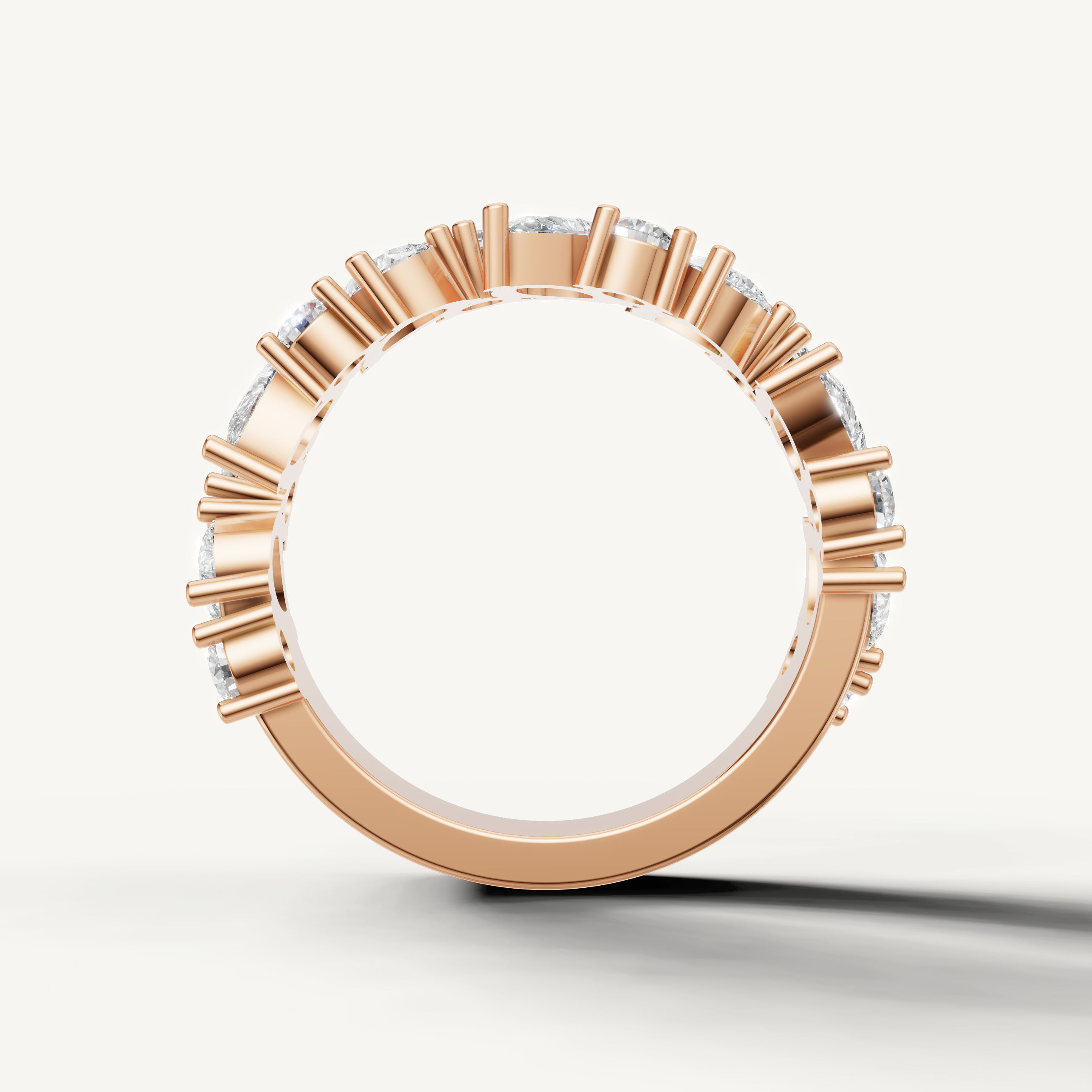 IGI certified lab grown eternity band in rose gold