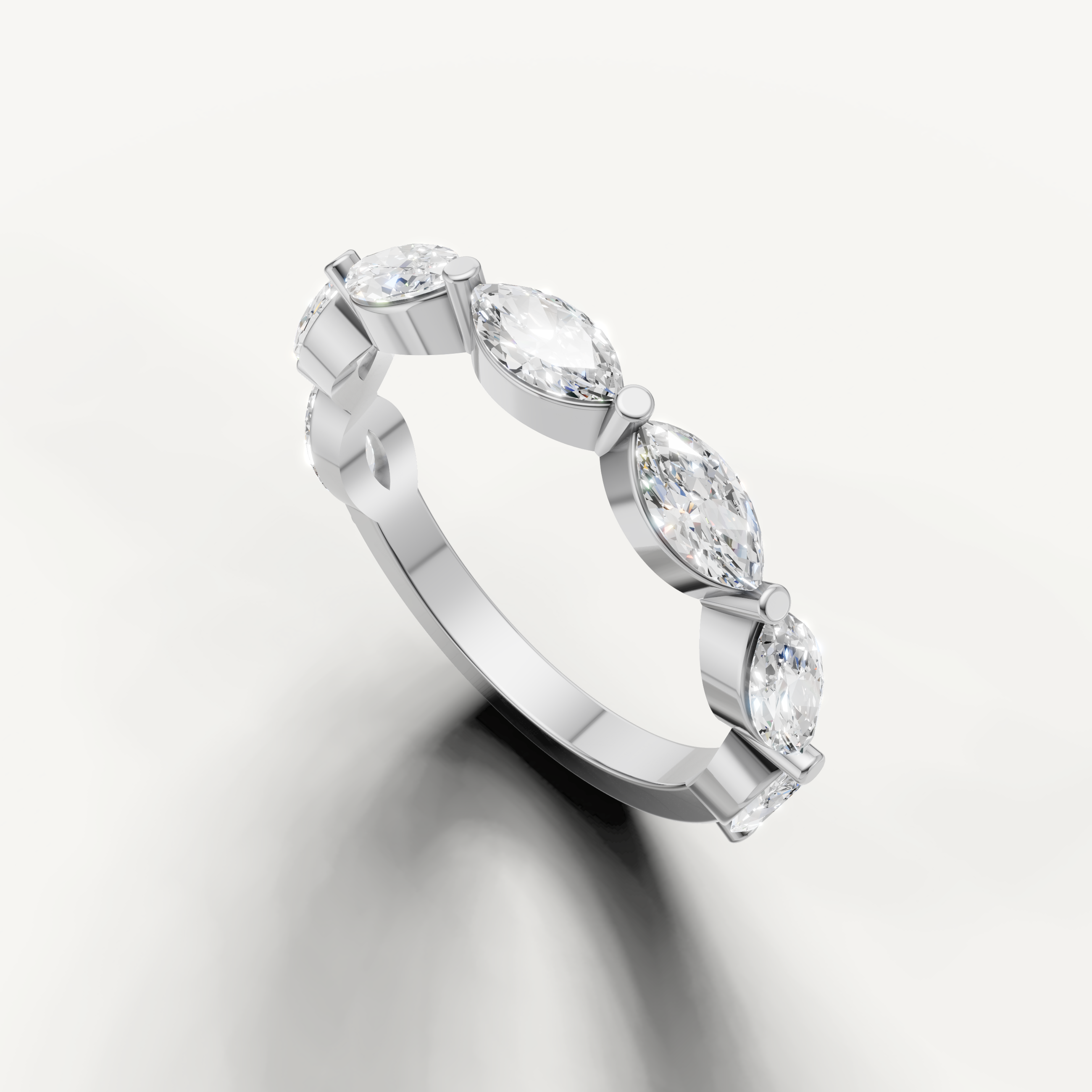 minimalist marquise diamond eternity band for women