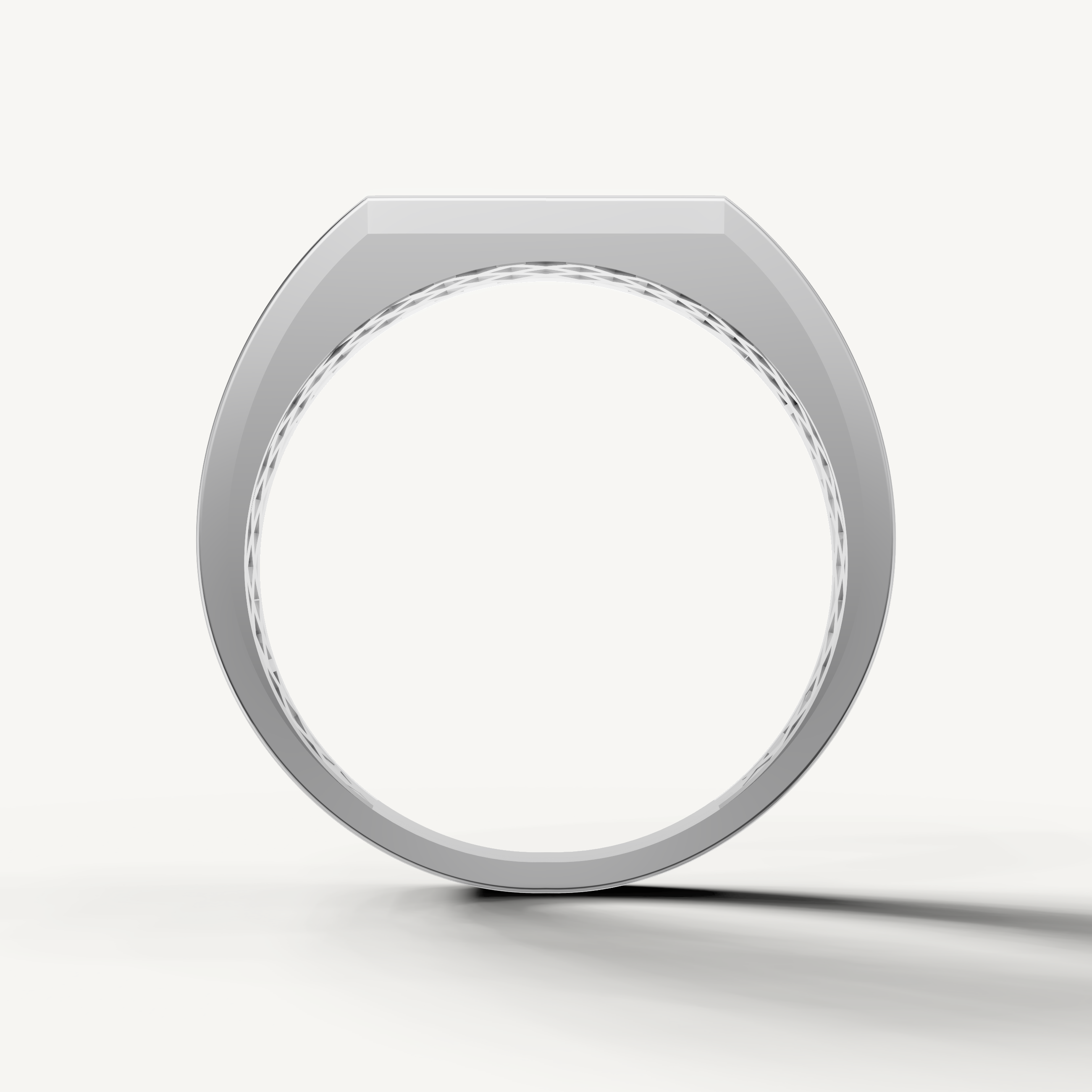 Elegant white gold wedding band with round brilliant diamonds from Raul Diamonds