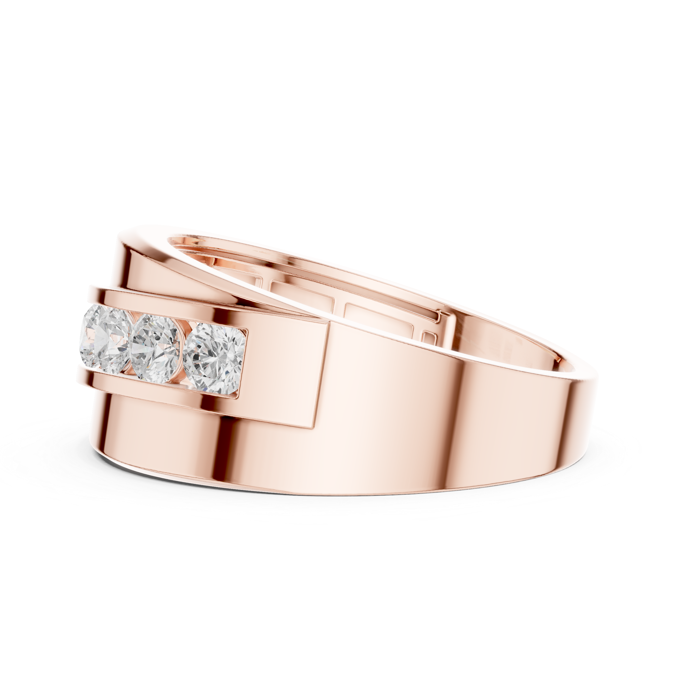 Lab-Grown Diamond Channel Wedding Ring for Men