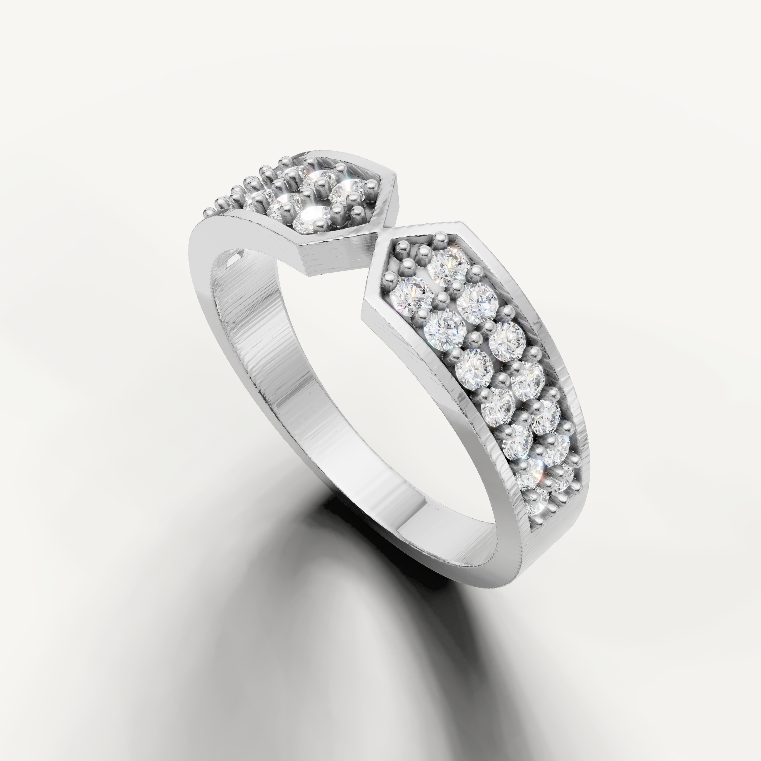 Luxury white gold anniversary band featuring sparkling pavé diamonds from Raul Diamonds