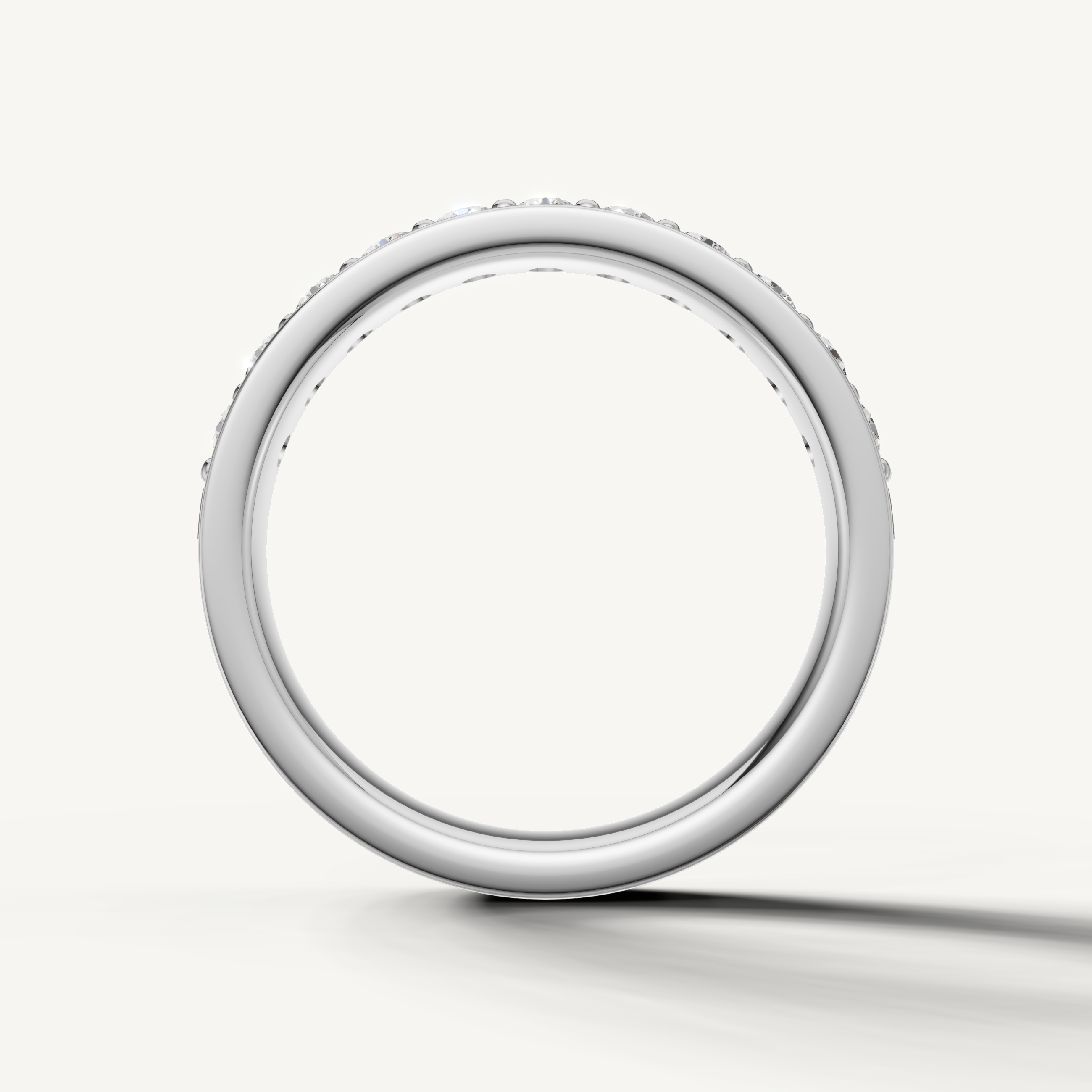 Classic white gold diamond anniversary band for women Raul Diamonds
