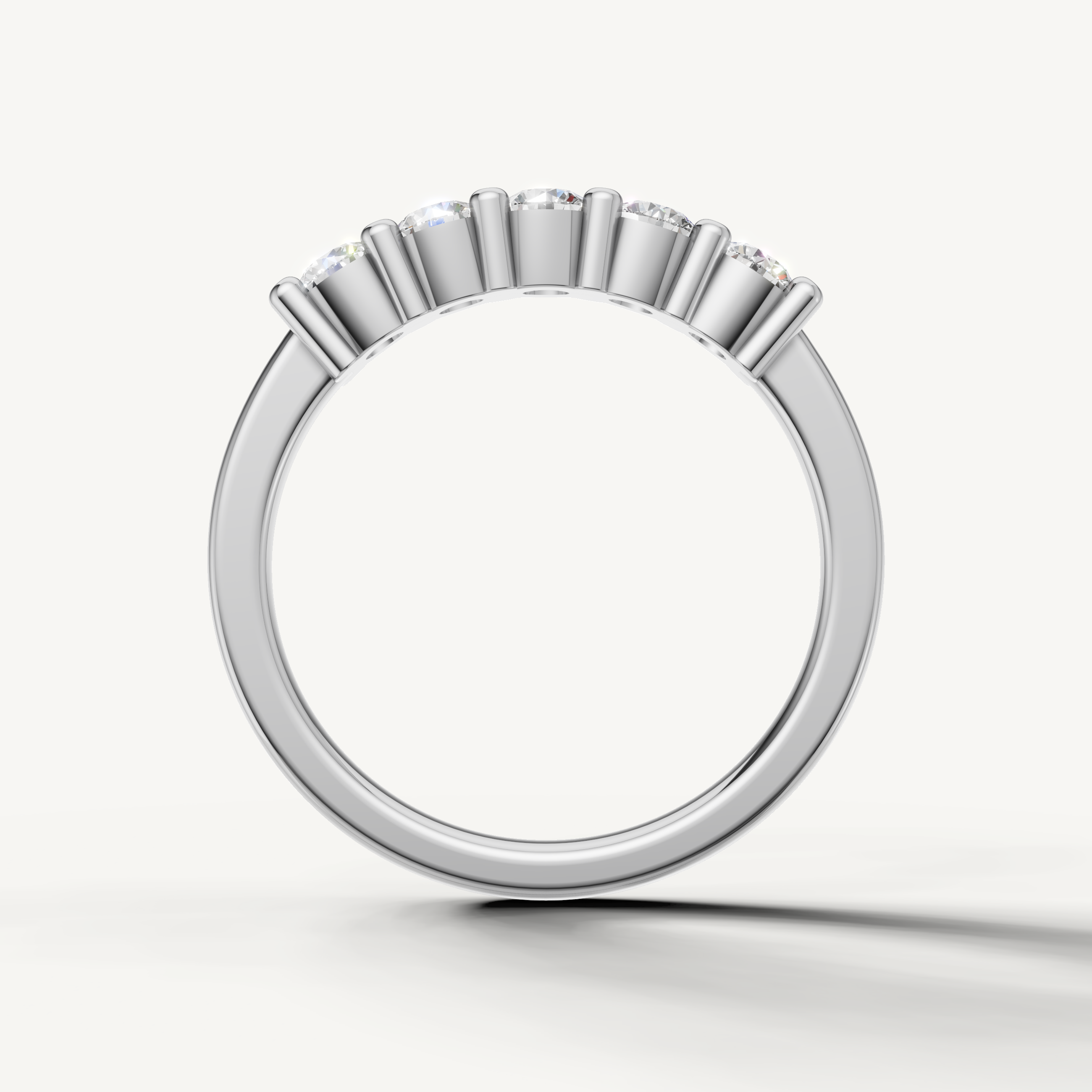 Luxury white gold round diamond wedding band for women by Raul Diamonds