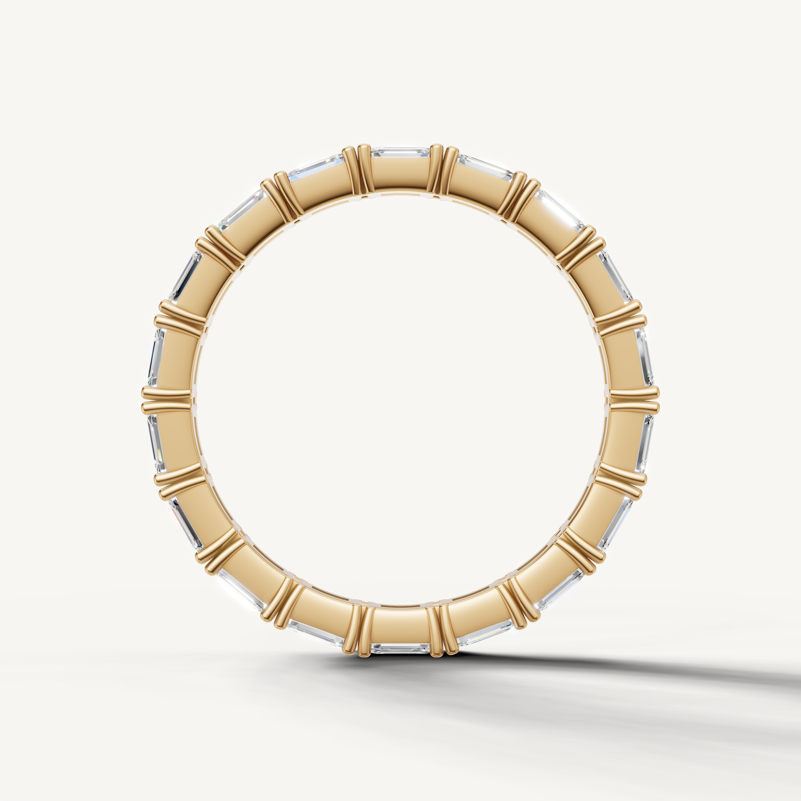 Yellow gold diamond eternity ring wedding band by Raul Diamonds