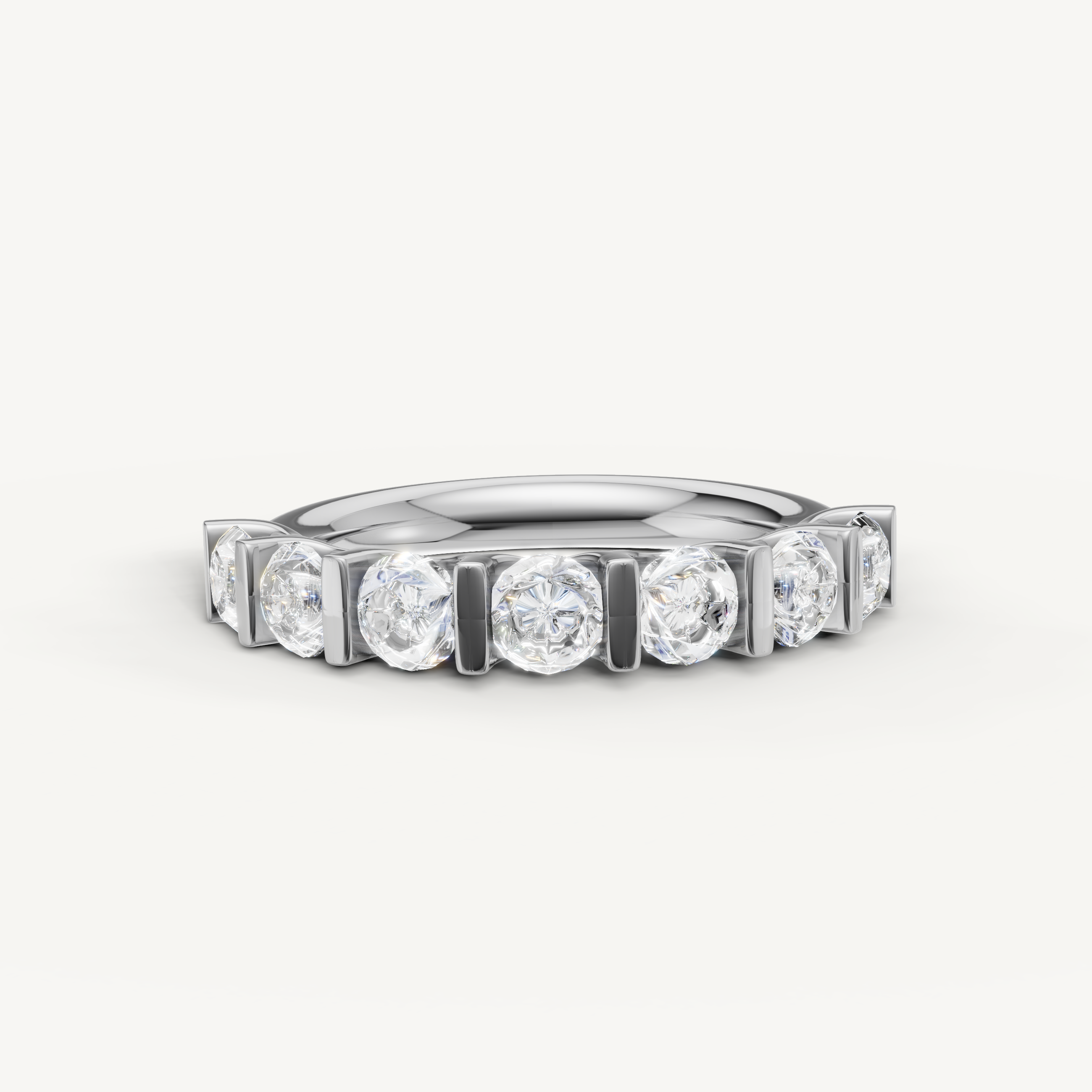 Raul Diamonds white gold round diamond wedding band for women
