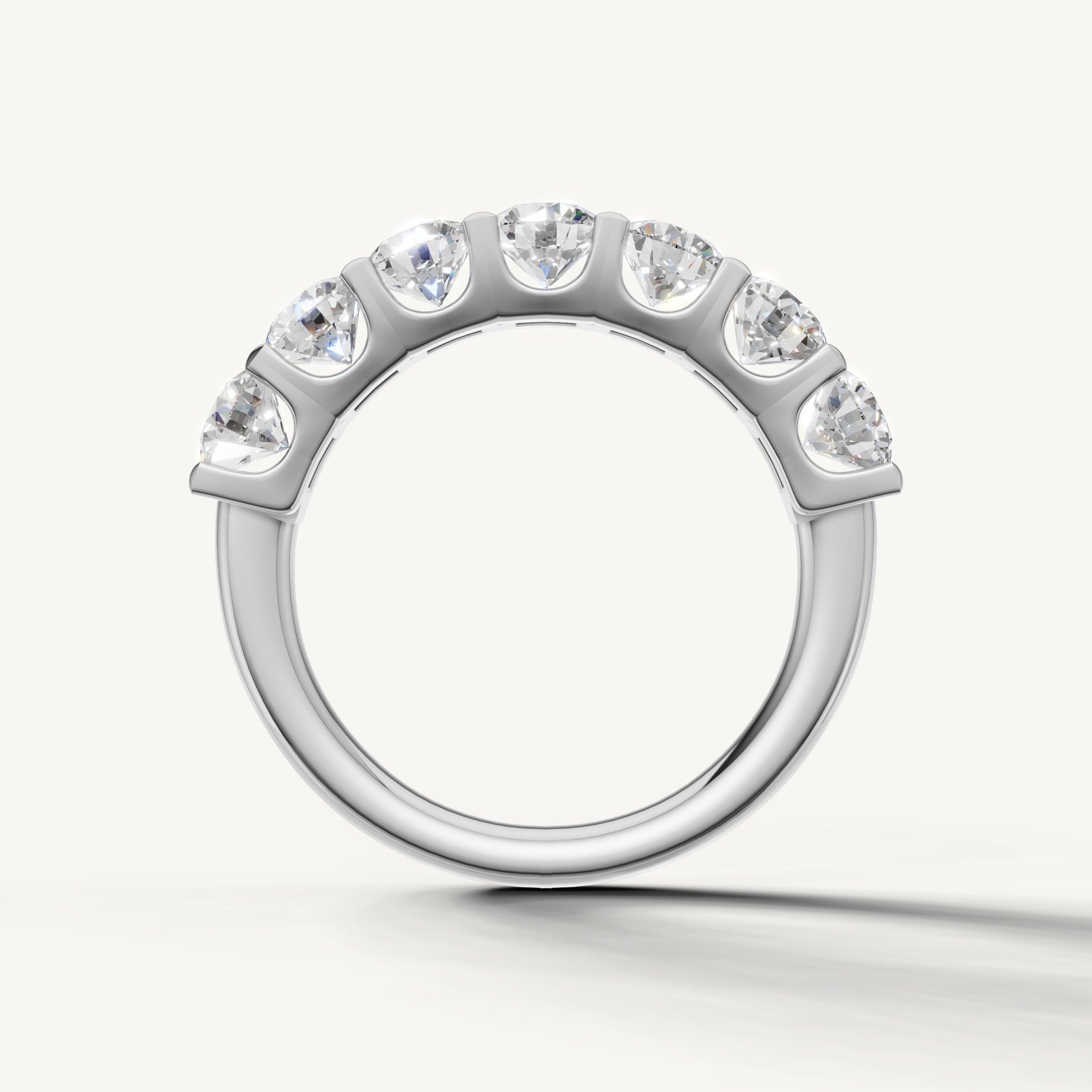 White gold round brilliant diamond eternity wedding ring