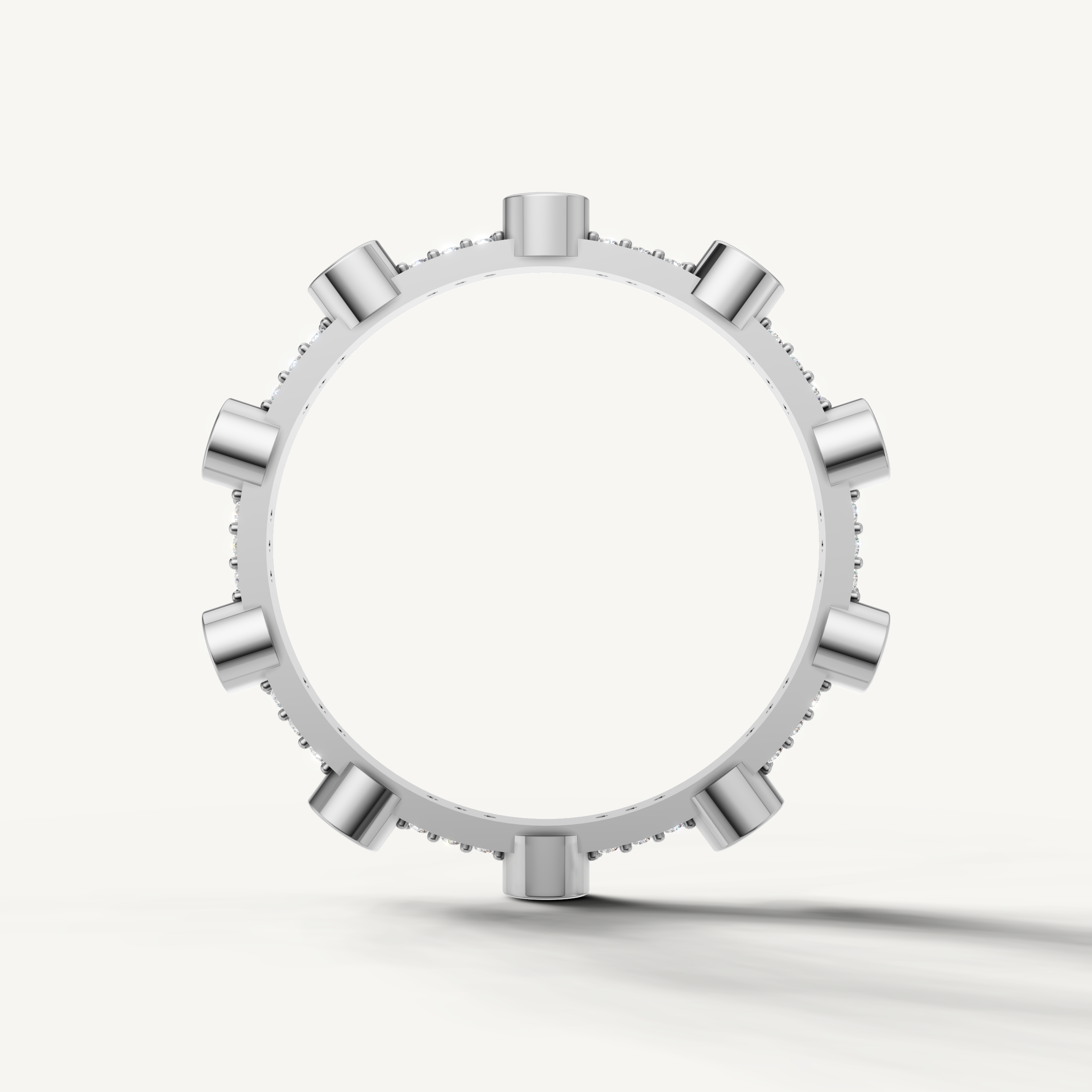 Luxury white gold anniversary diamond band crafted by Raul Diamonds